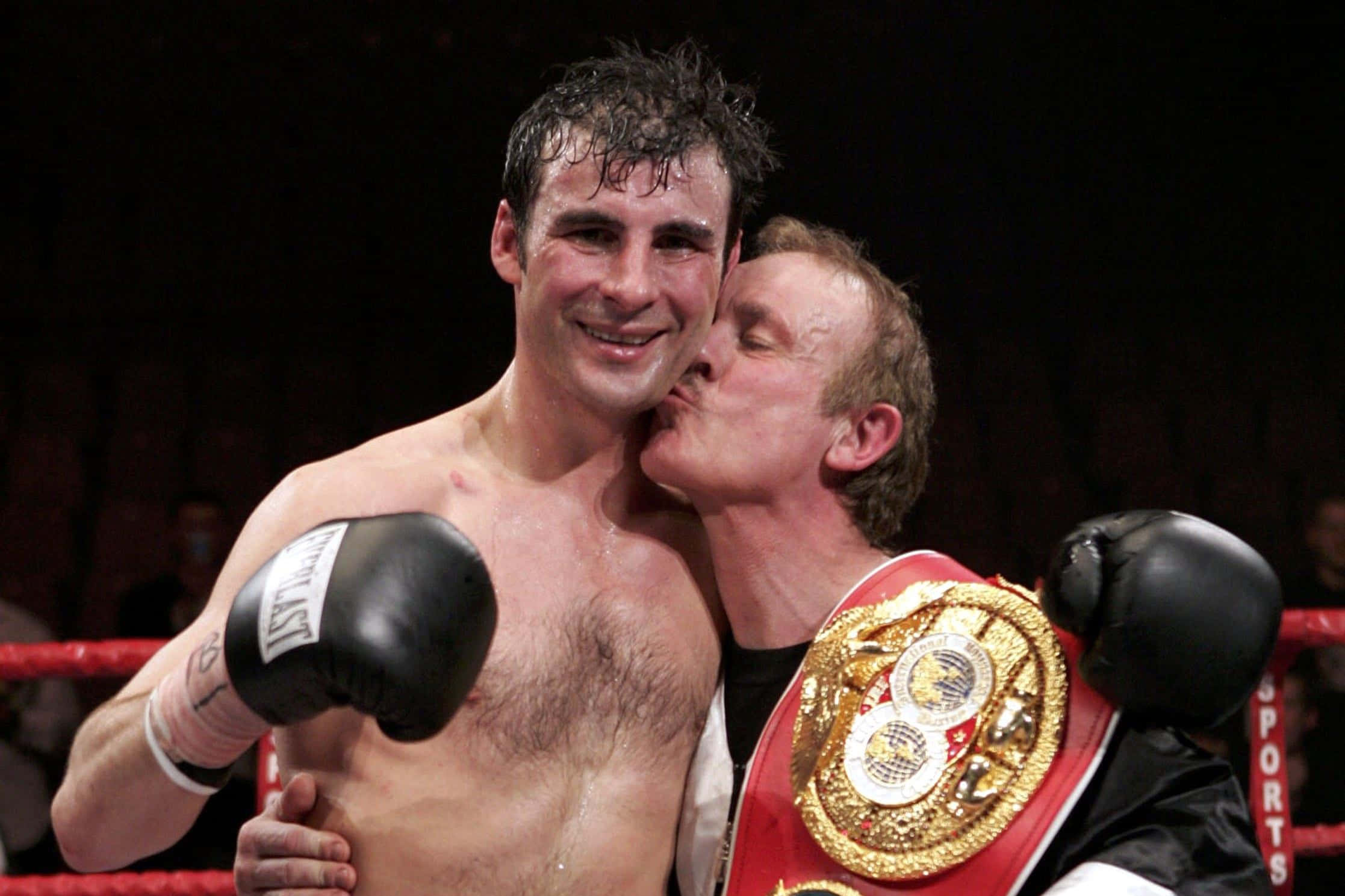 Joe Calzaghe, gold championship belt, black gloves, Full HD Desktop Wallpaper