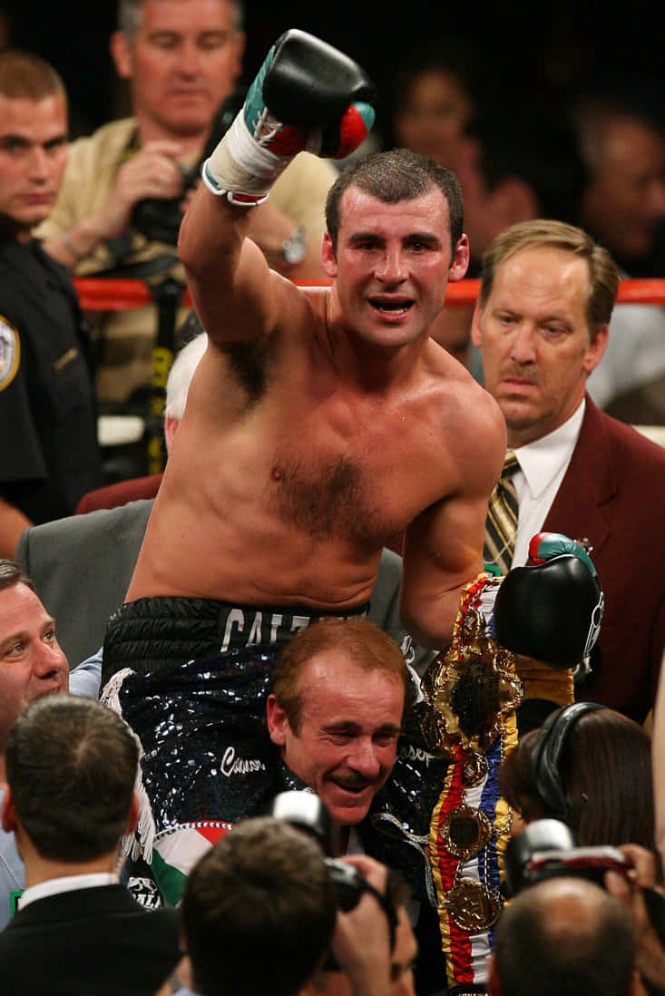 Joe Calzaghe, championship belts, ring, SD Phone Wallpaper