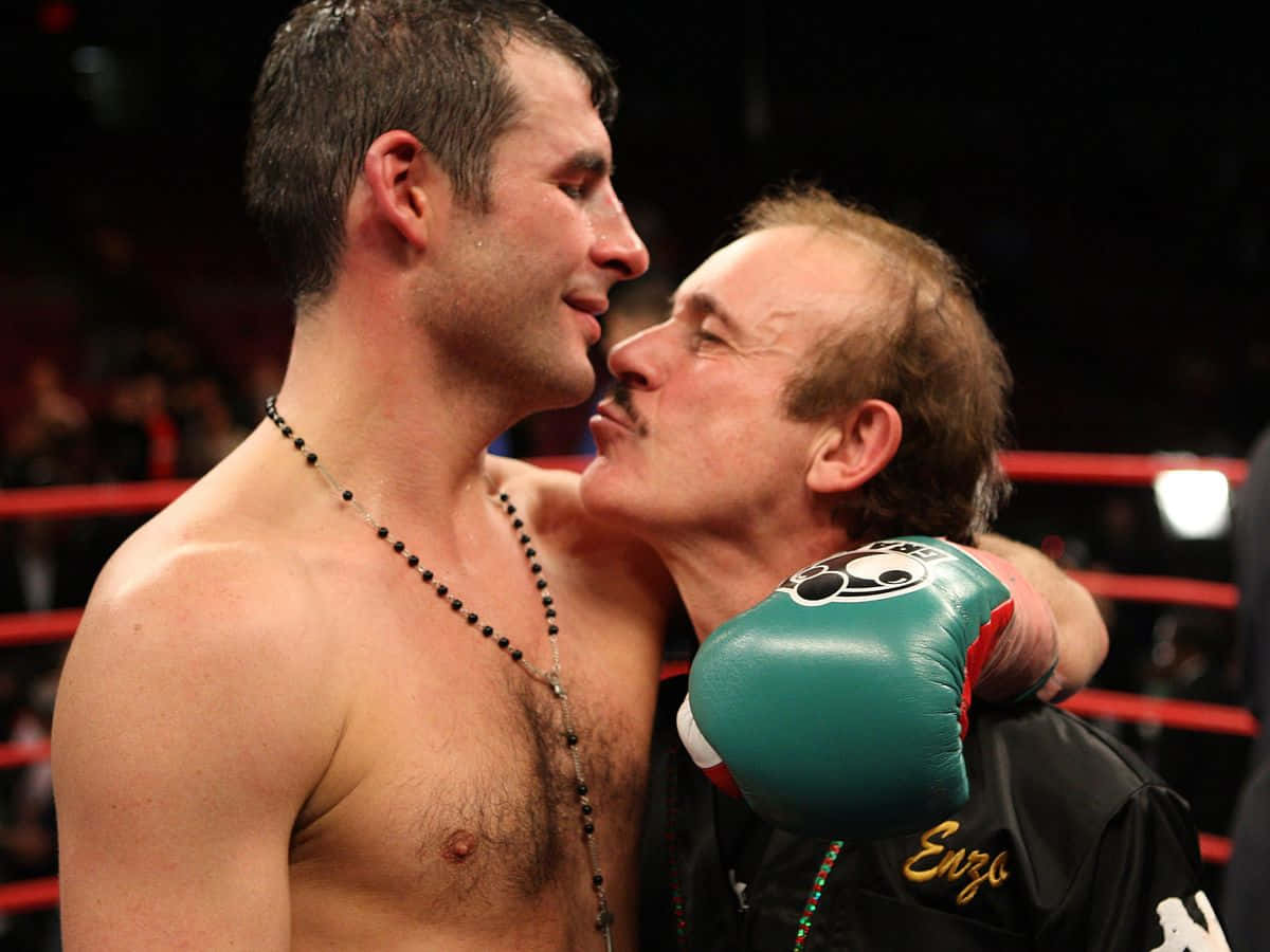 Joe Calzaghe, coach, green gloves, SD Desktop Wallpaper