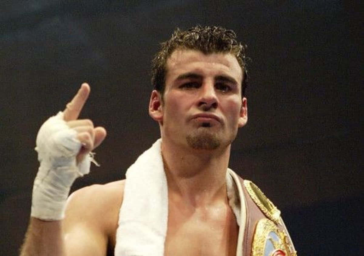 Joe Calzaghe, championship belt, wrapped fist, SD Desktop Wallpaper