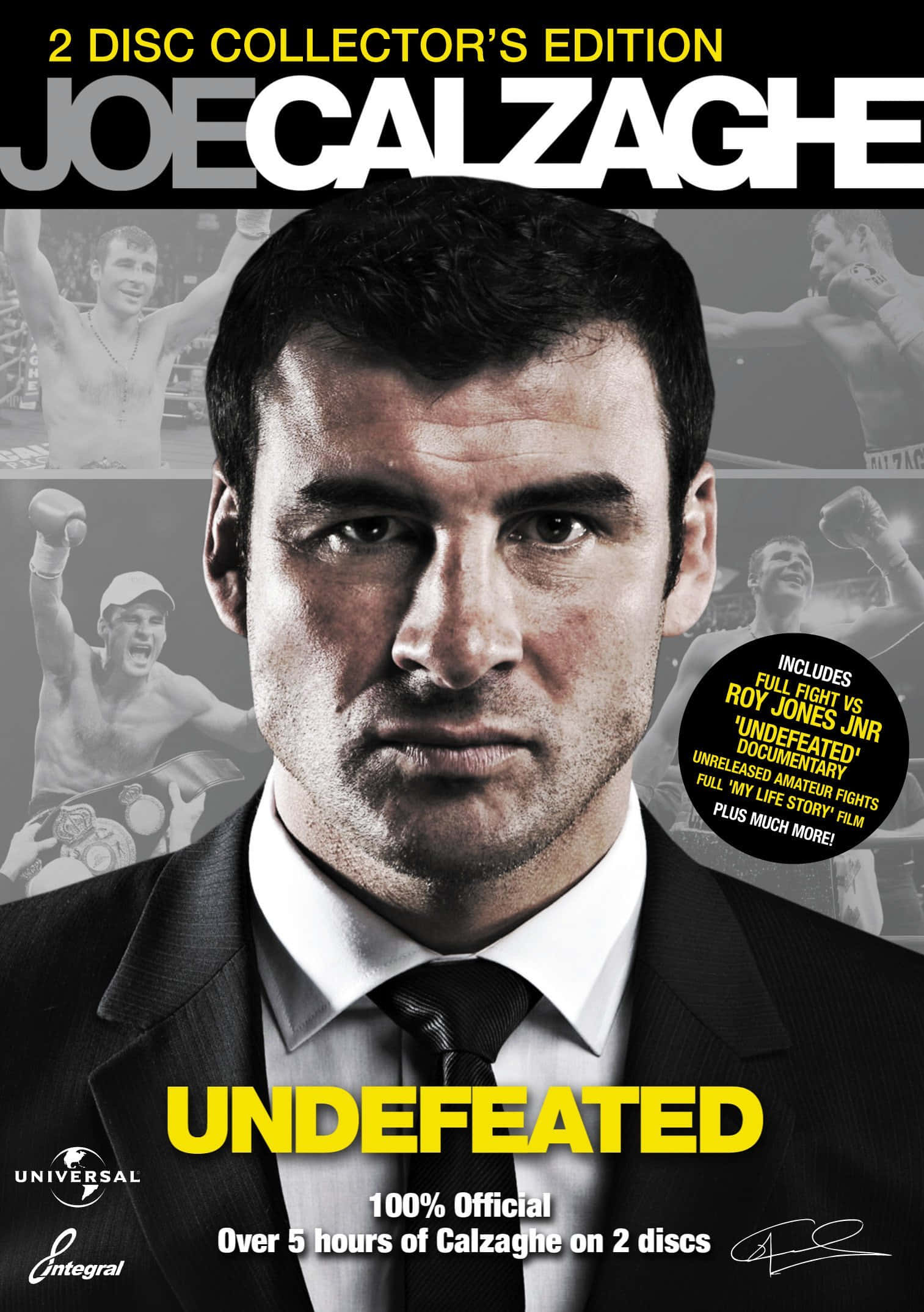 Joe Calzaghe, black and white portrait, suit, Full HD Phone Wallpaper