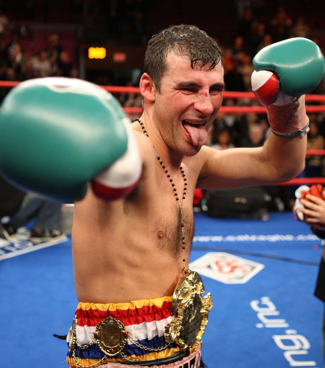 Joe Calzaghe, ring, championship belt, SD Phone Wallpaper