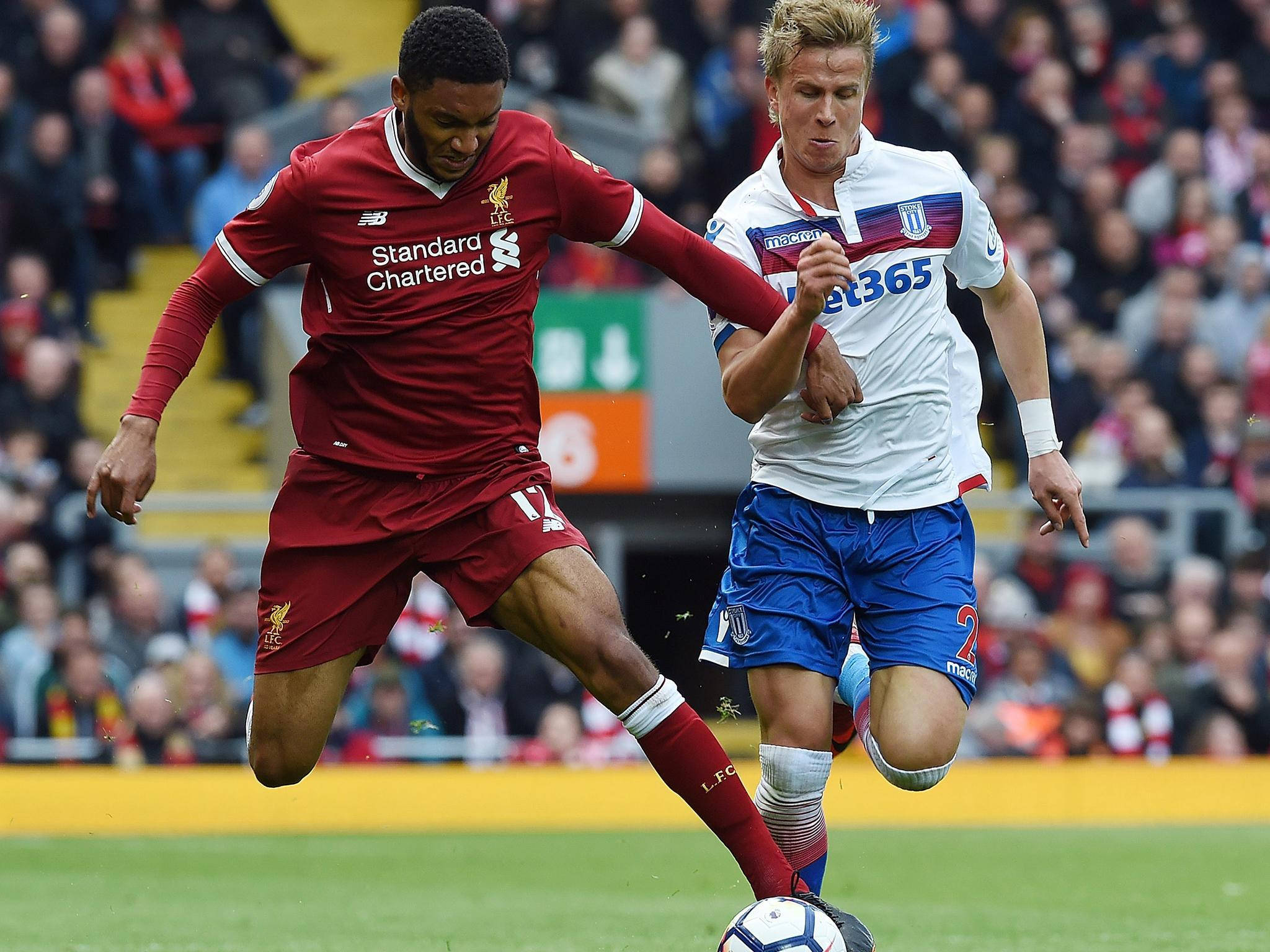 Joe Gomez, soccer players, daytime match, Full HD Desktop Wallpaper