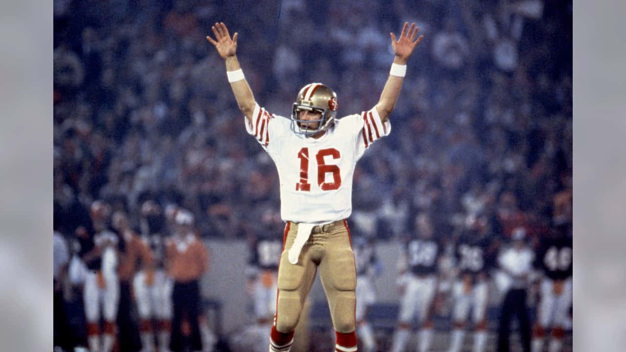 Joe Montana, white and gold uniform, number 16, HD Desktop Wallpaper