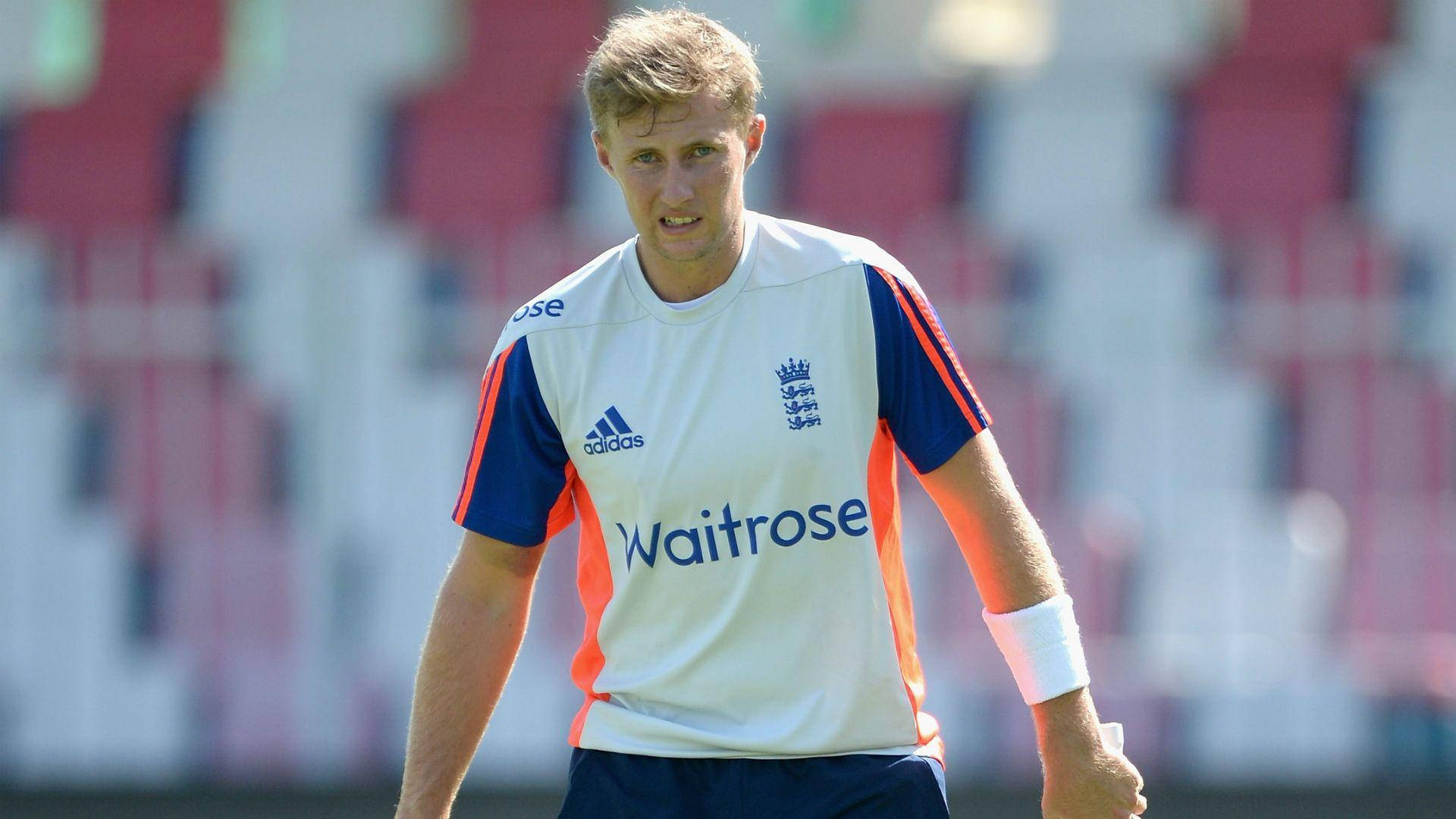 Joe Root, white training kit, orange and blue accents, Full HD Desktop Wallpaper