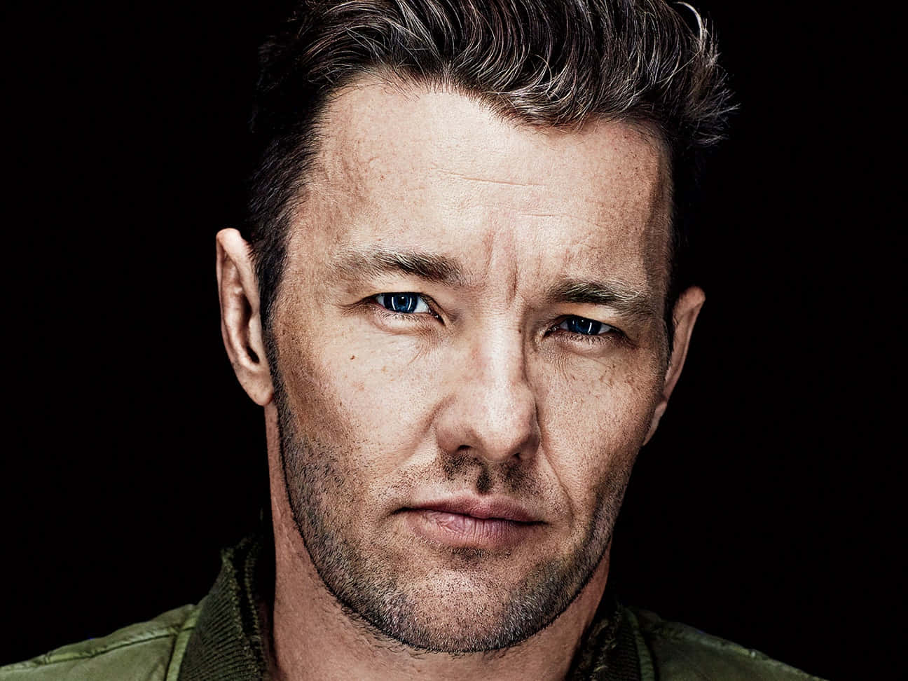 Joel Edgerton, intense blue eyes, stubble, HD Desktop Wallpaper