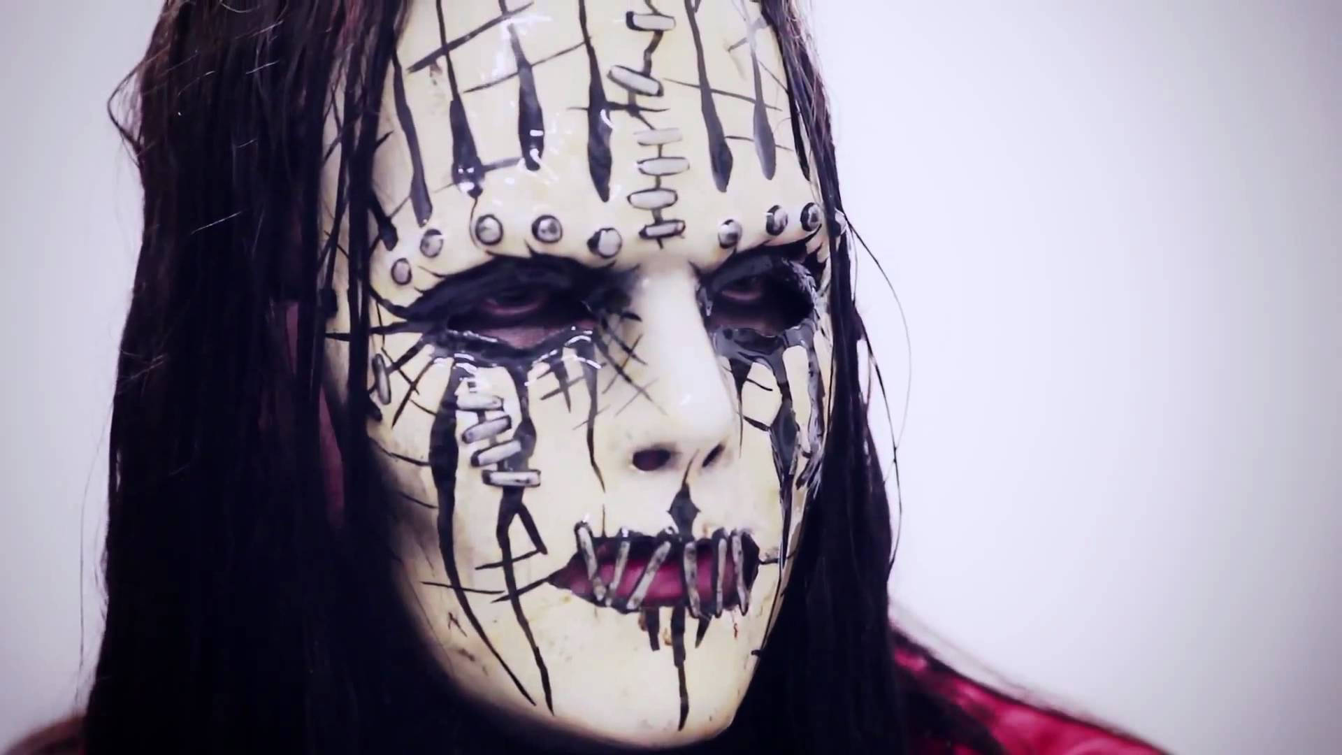 Joey Jordison, scary mask, white mask, Full HD Desktop Wallpaper
