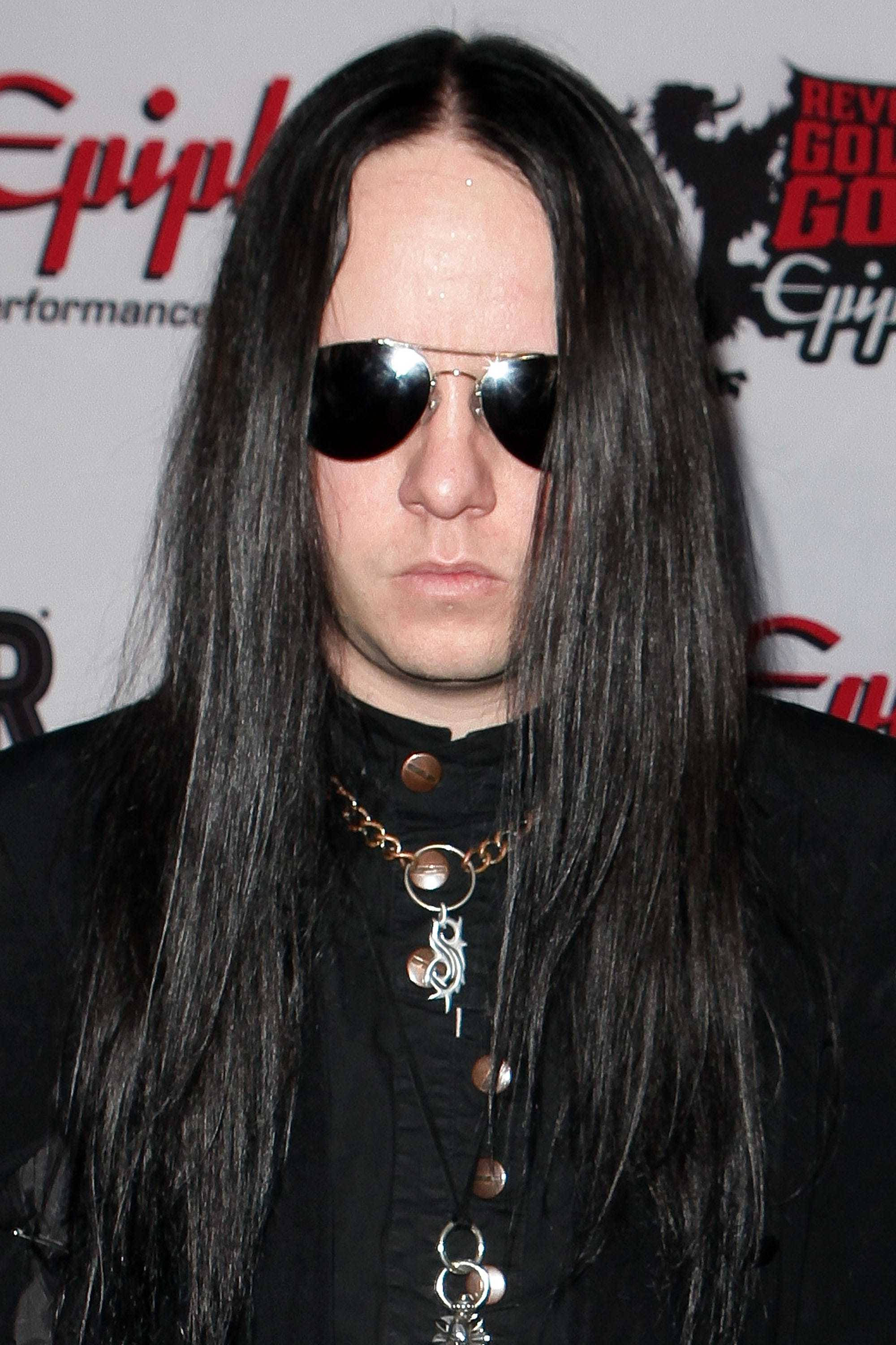 Joey Jordison, aviator sunglasses, black outfit, 2K Phone Wallpaper