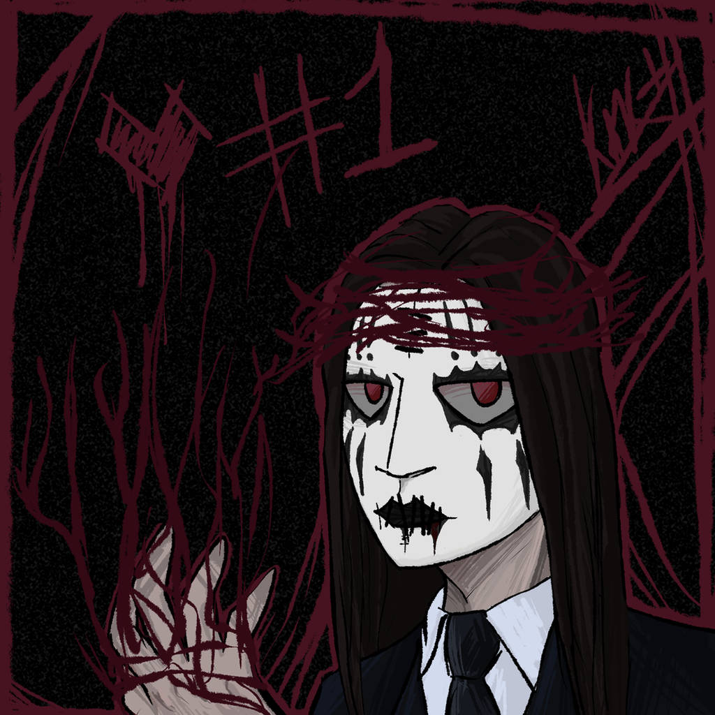Joey Jordison, anime-style character, white painted face, SD Desktop Wallpaper