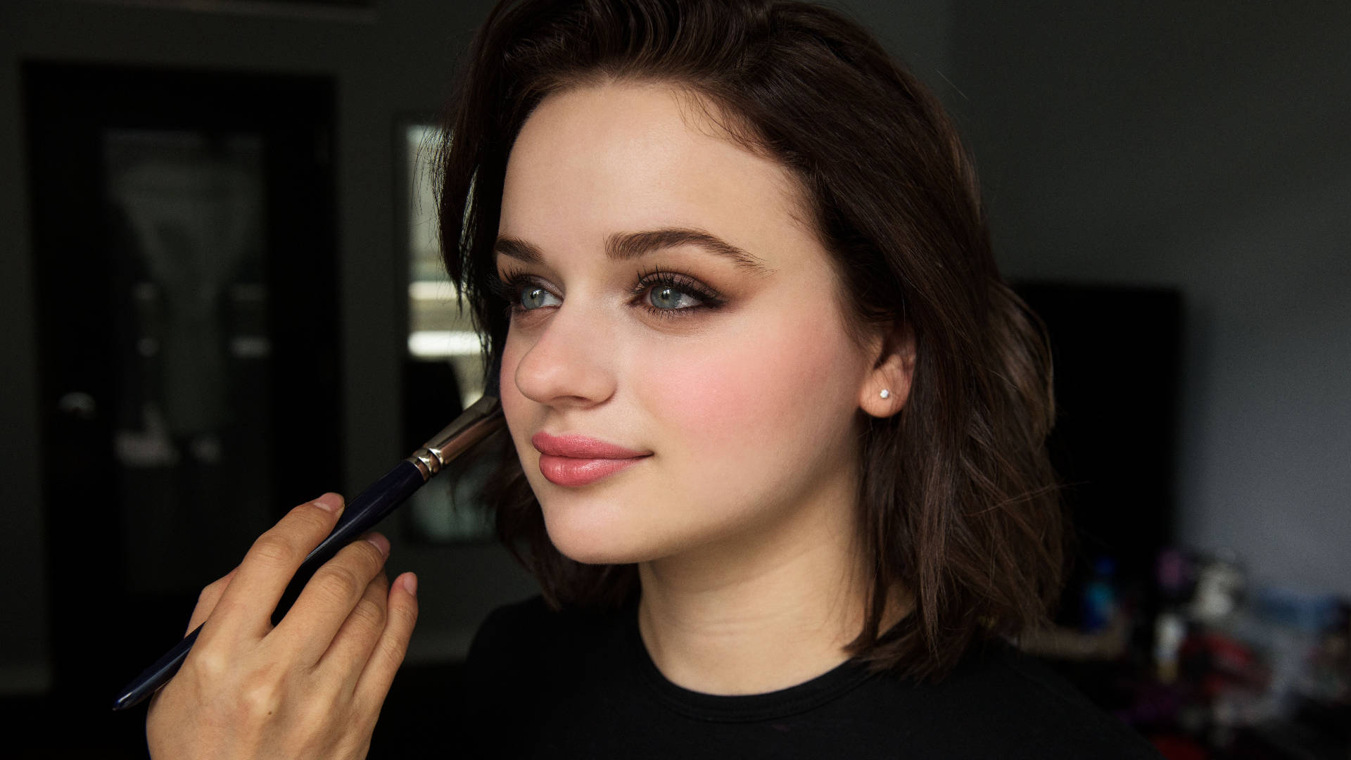Joey King, smokey eye, blue eyes, Full HD Desktop Wallpaper