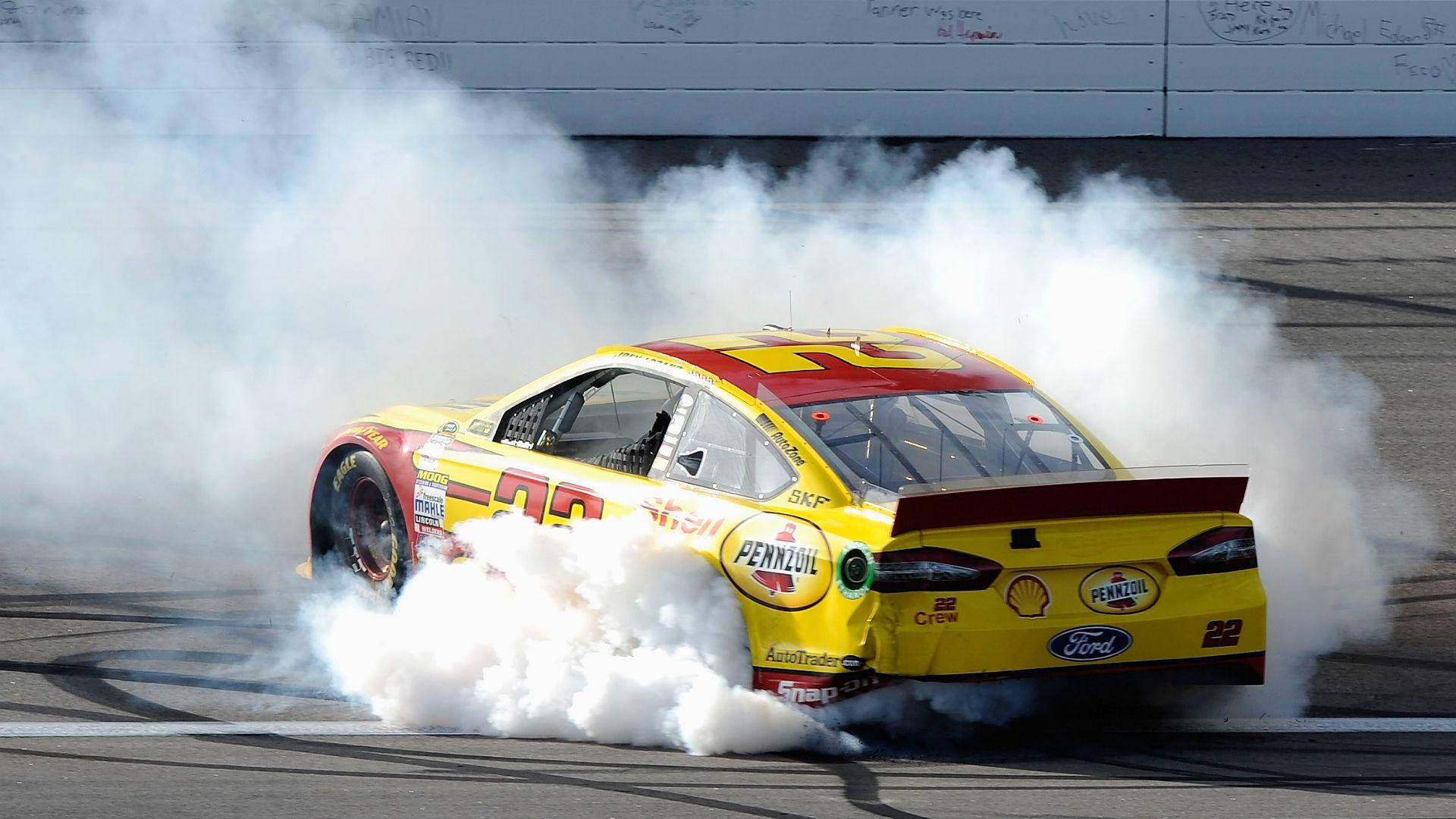 Joey Logano, NASCAR race car, number 22, Full HD Desktop Wallpaper