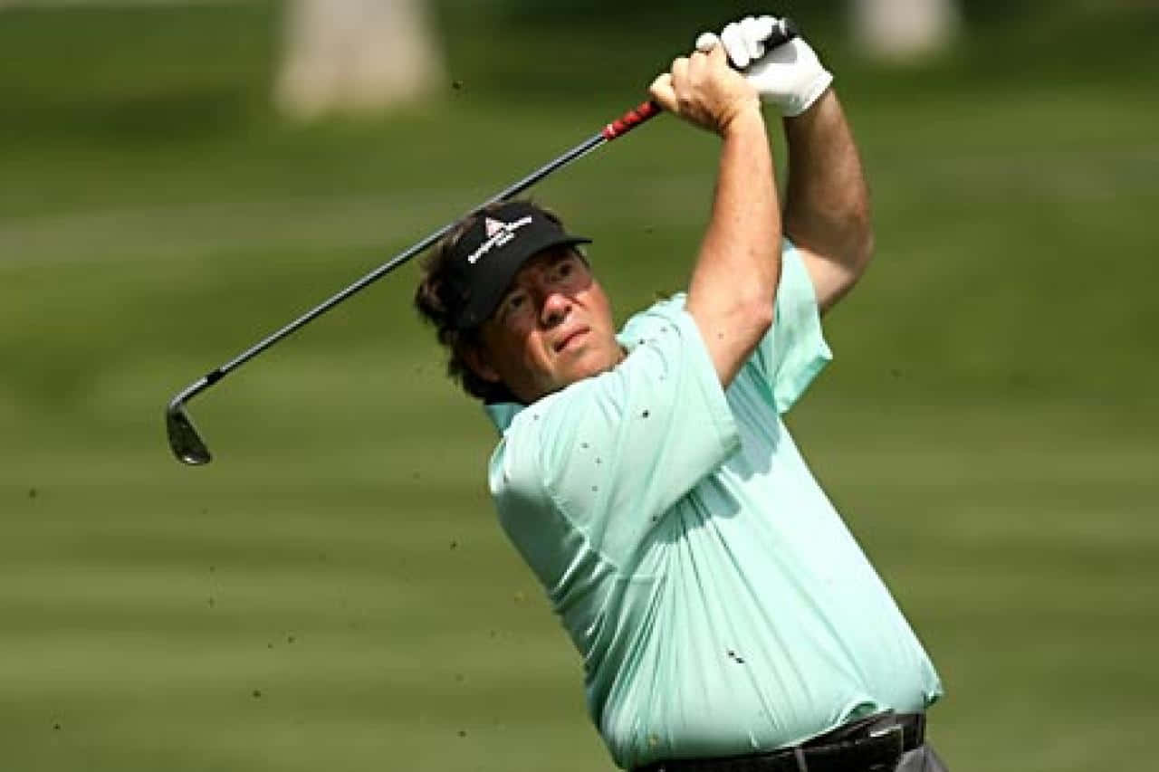 Joey Sindelar, professional golf match, light blue shirt, HD Desktop Wallpaper