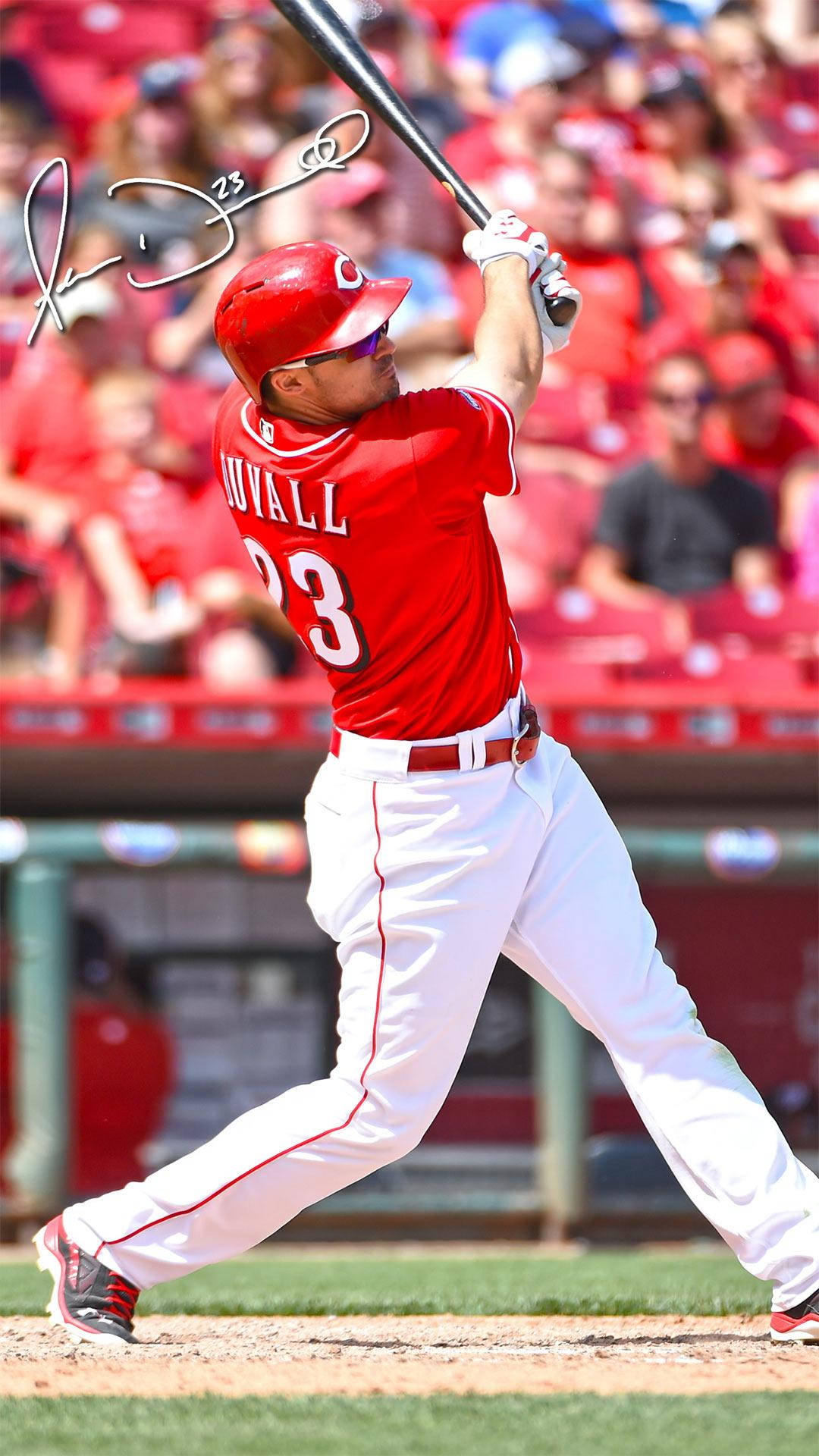 Joey Votto, red uniform, bat, Full HD Phone Wallpaper