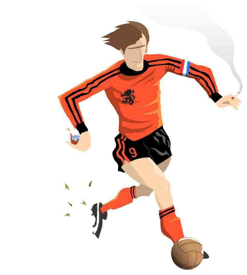 Johan Cruyff, orange jersey, soccer player, SD Phone Wallpaper