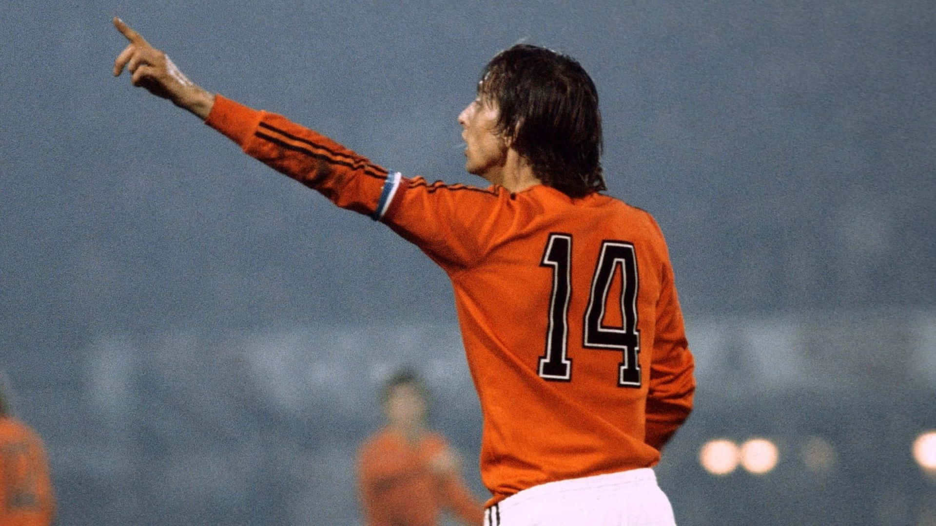 Johan Cruyff, number 14, orange jersey, Full HD Desktop Wallpaper