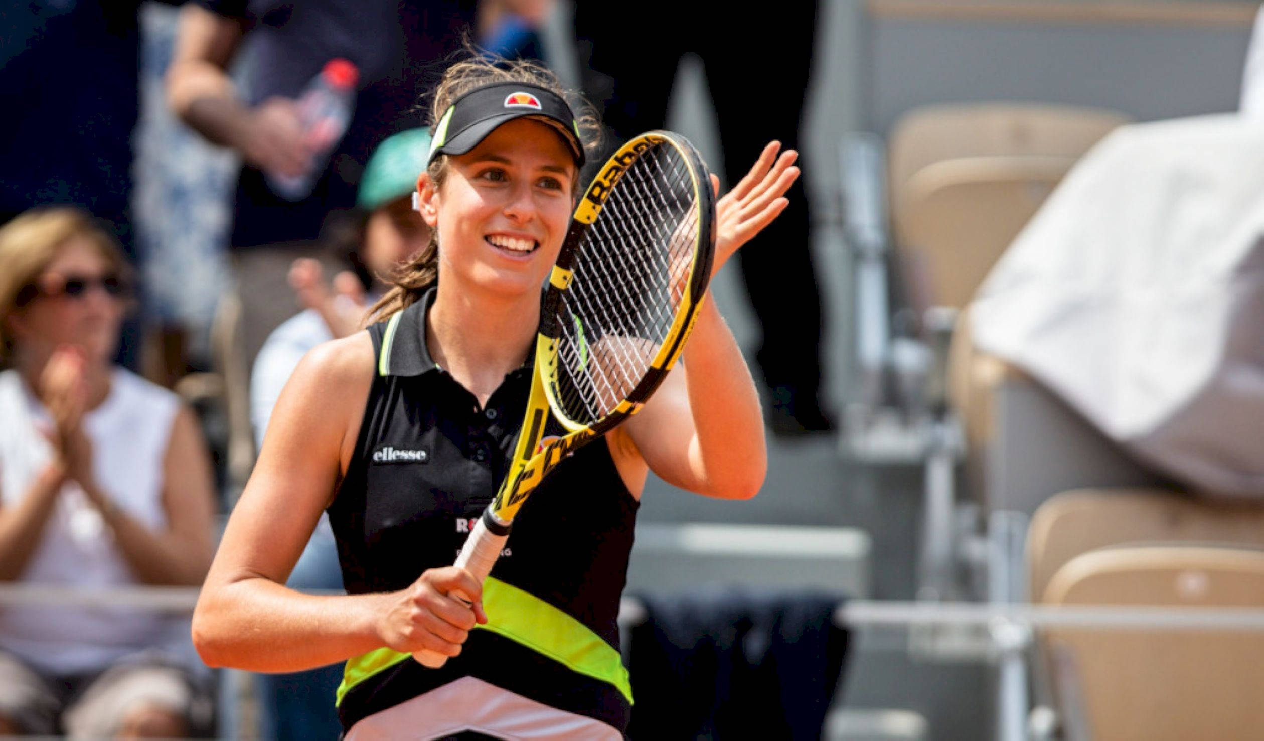 Johanna Konta, tennis player, racket, Full HD Desktop Wallpaper