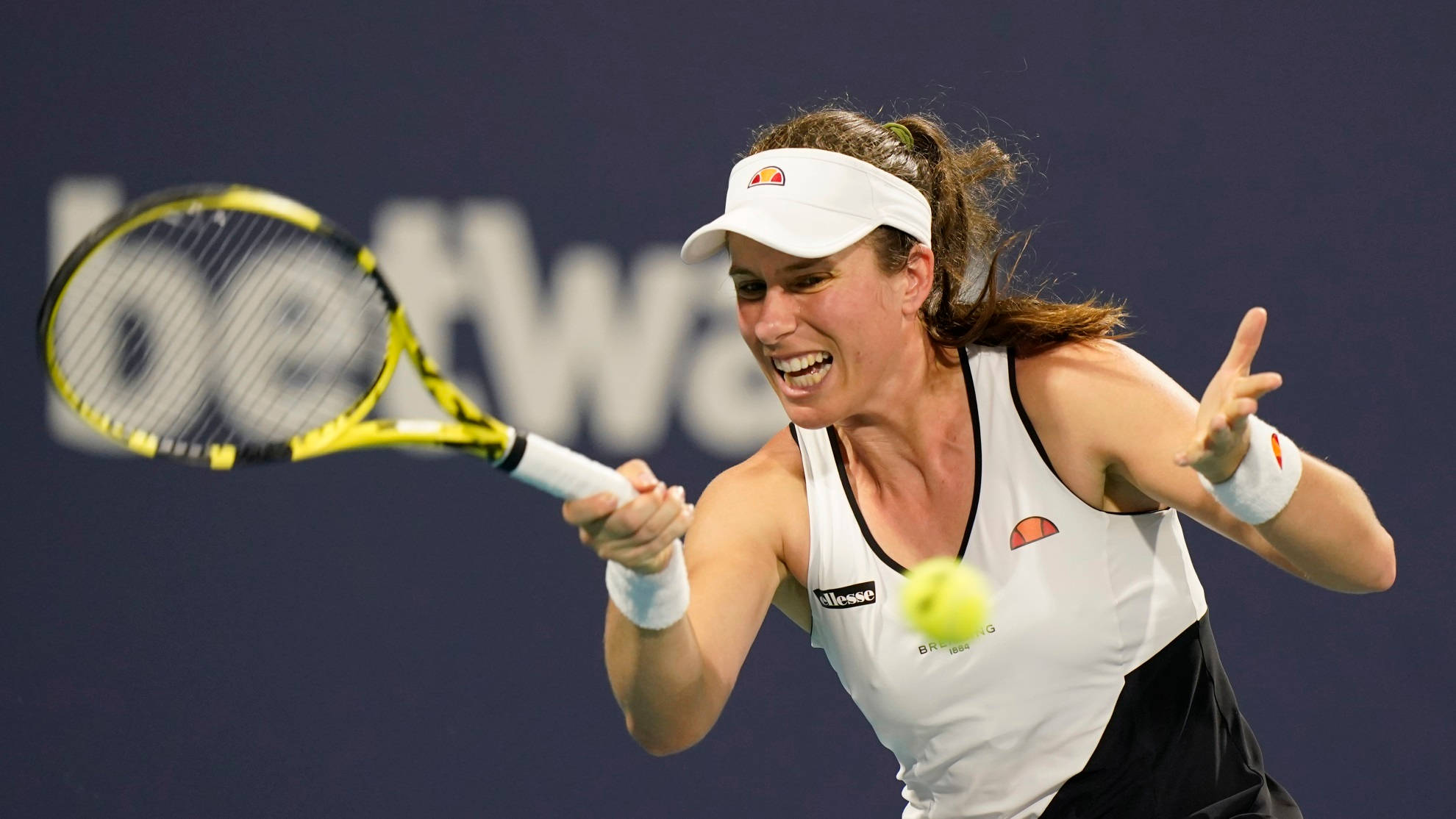 Johanna Konta, tennis ball, yellow ball, Full HD Desktop Wallpaper