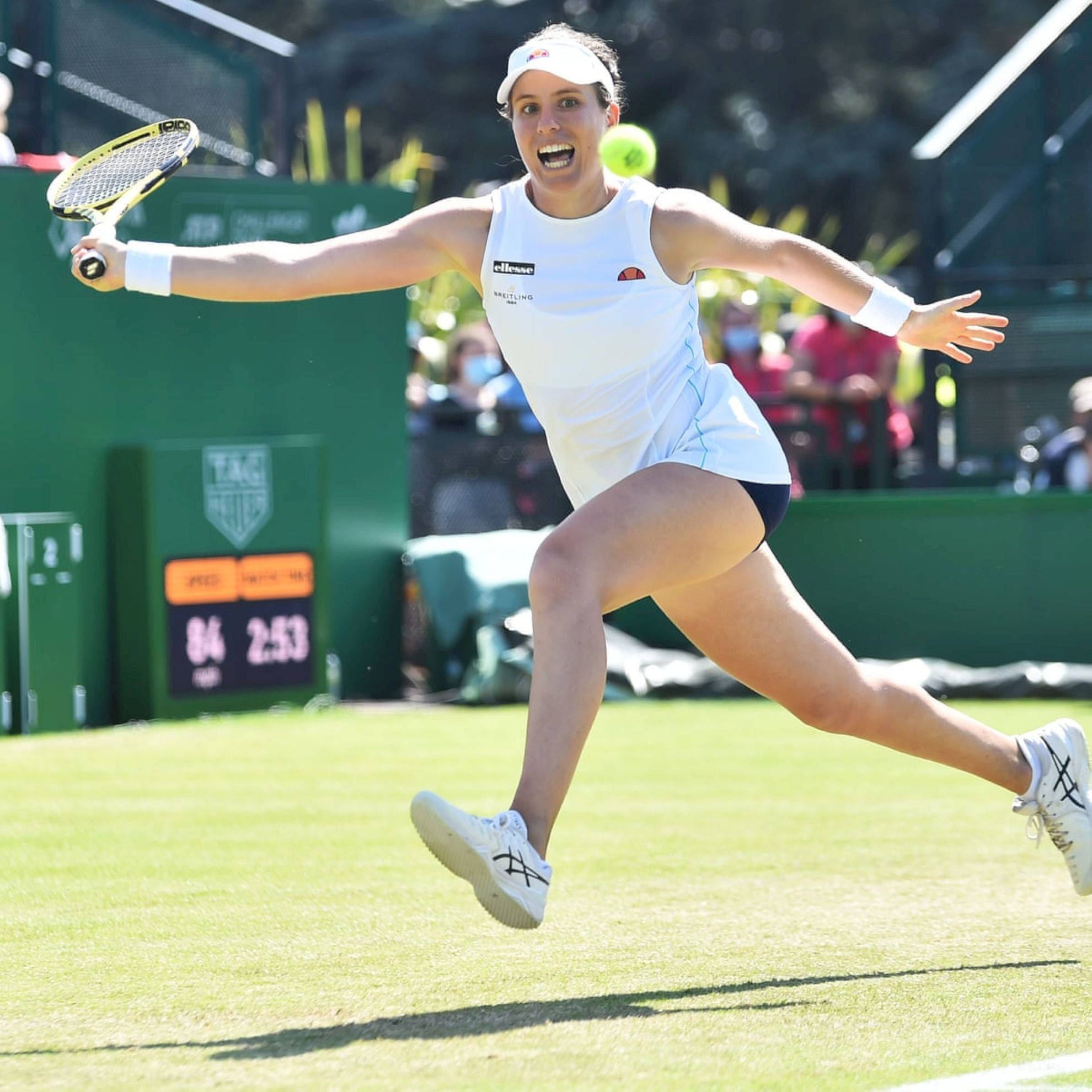 Johanna Konta, tennis player, grass court, Full HD Desktop Wallpaper