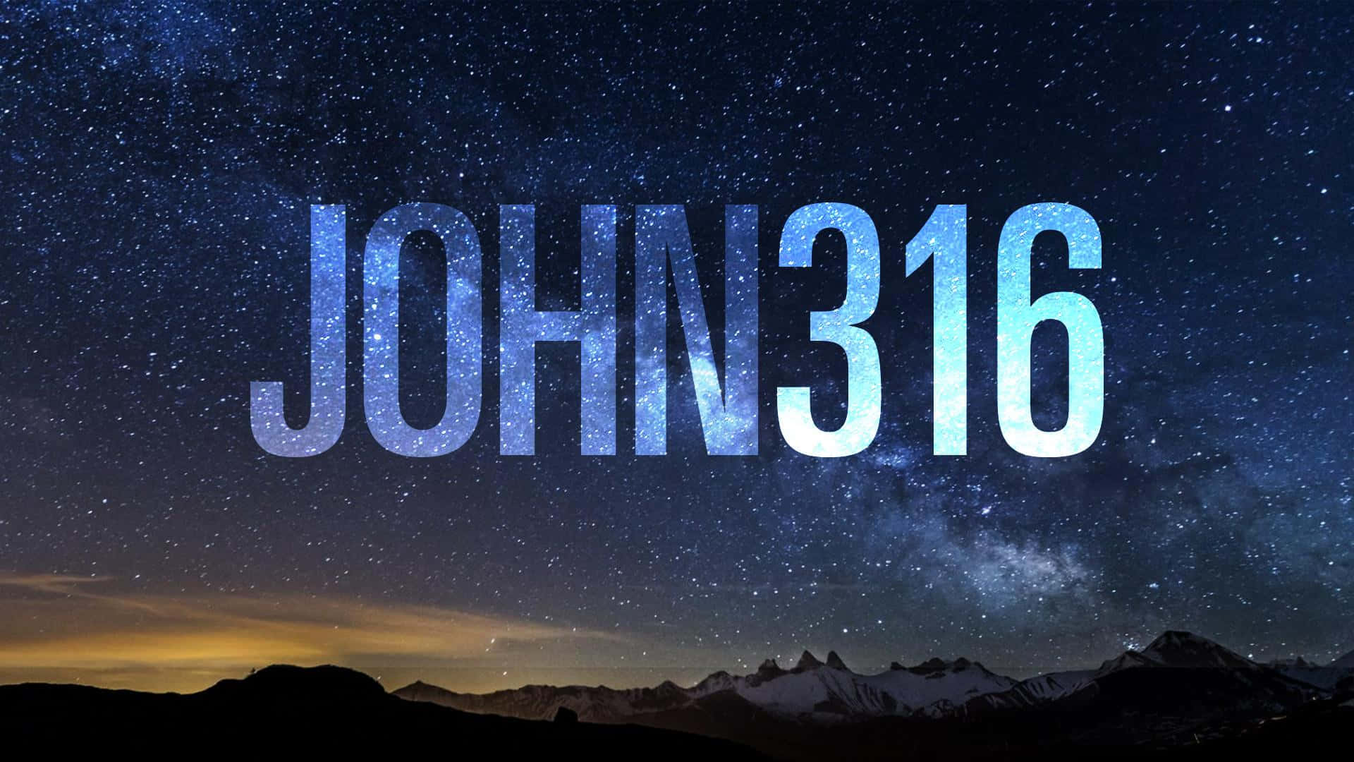 Starry Night, John 3:16, starry night sky, Full HD Desktop Wallpaper