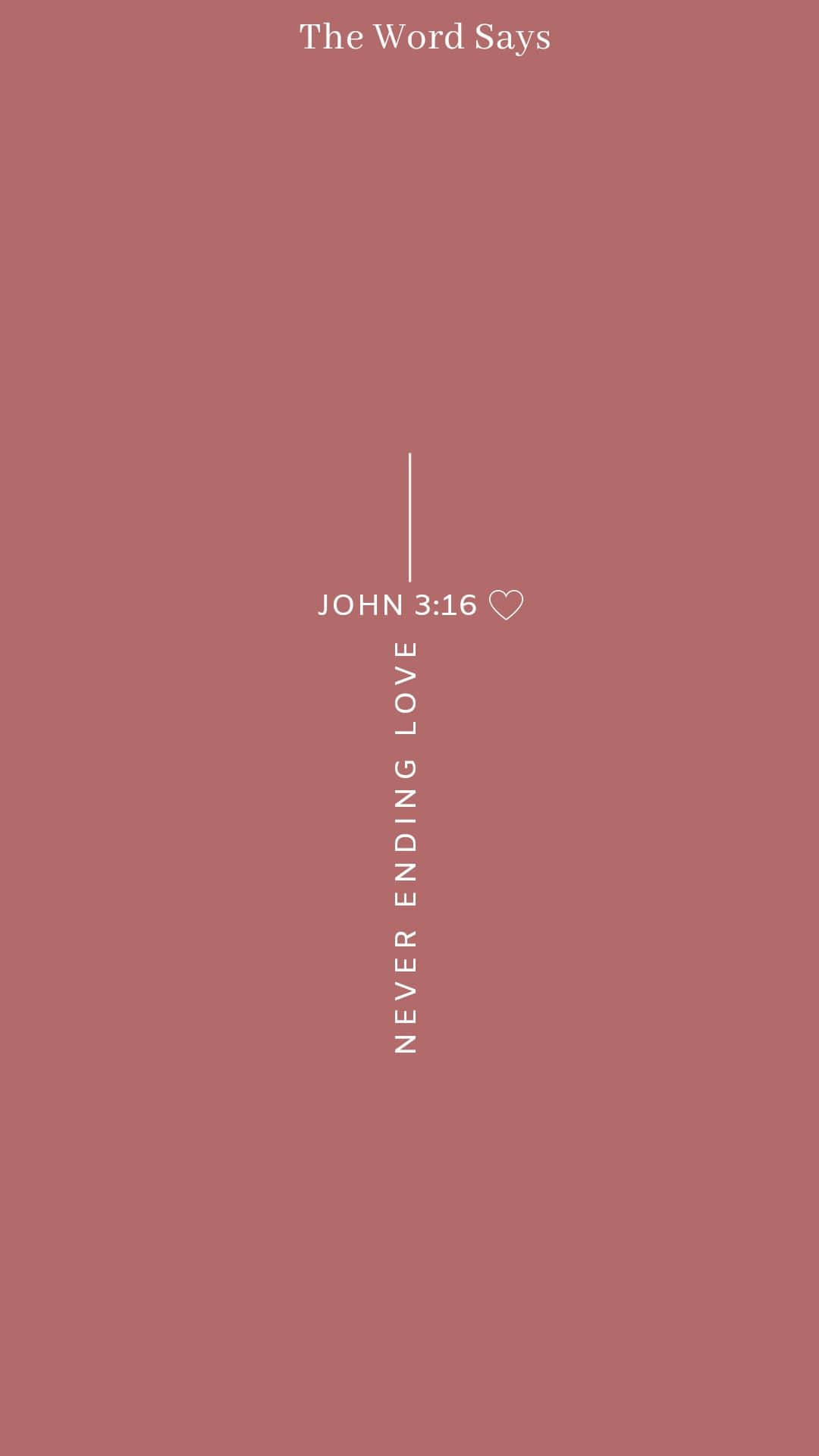 John 3:16, dusty rose, white text, Full HD Phone Wallpaper