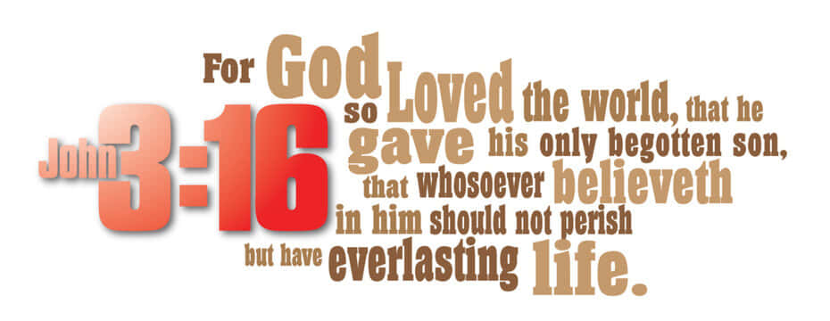 John 3:16, Bible verse, warm gradient colors, SD Desktop Wallpaper