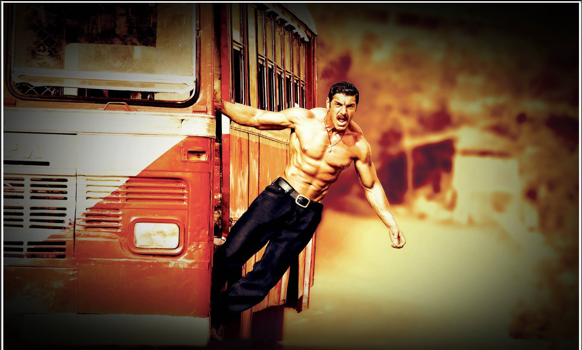 John Abraham, shootout at wadala, rusty red bus, Full HD Desktop Wallpaper