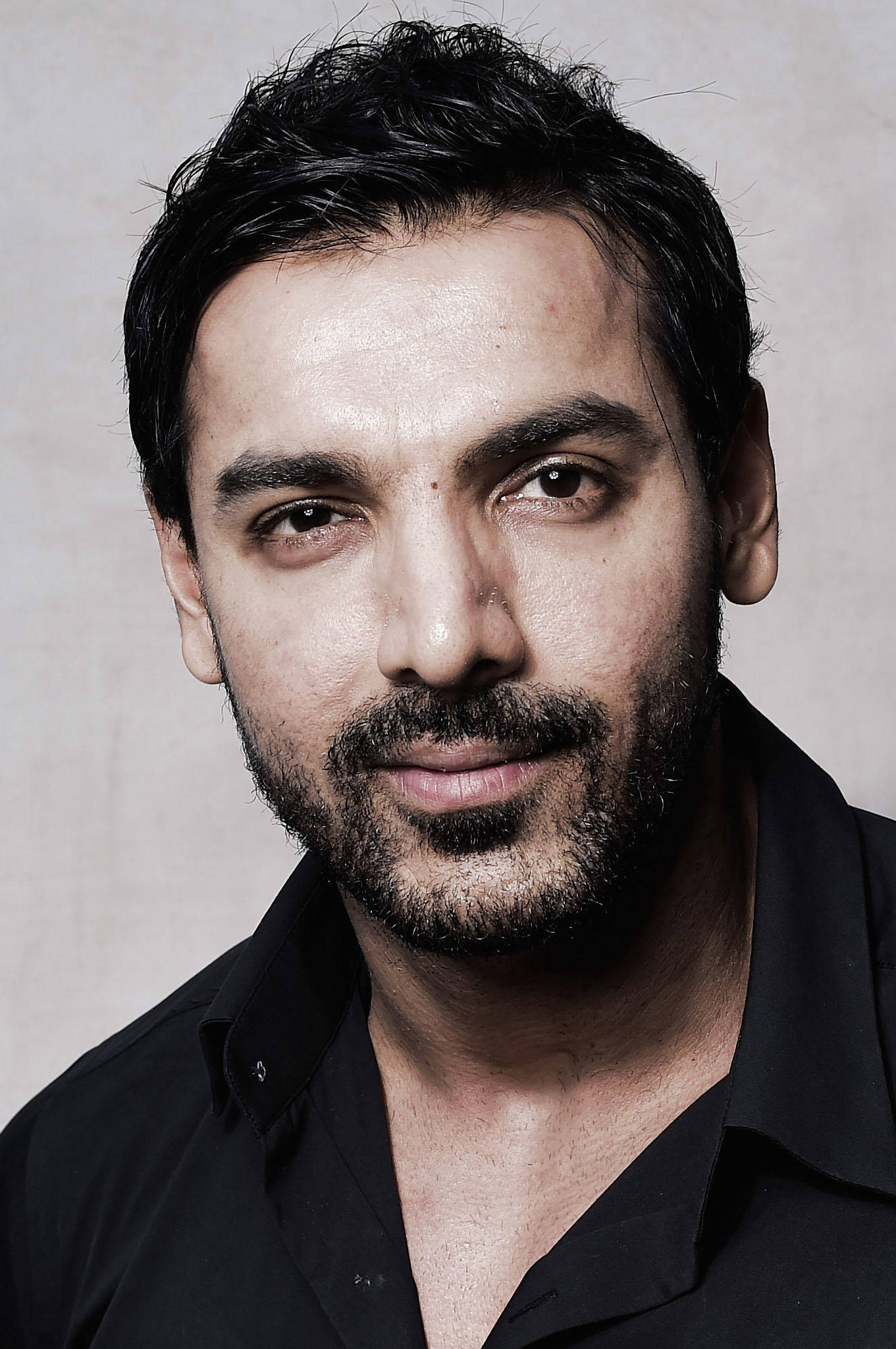 John Abraham, black shirt, dark hair, Full HD Phone Wallpaper