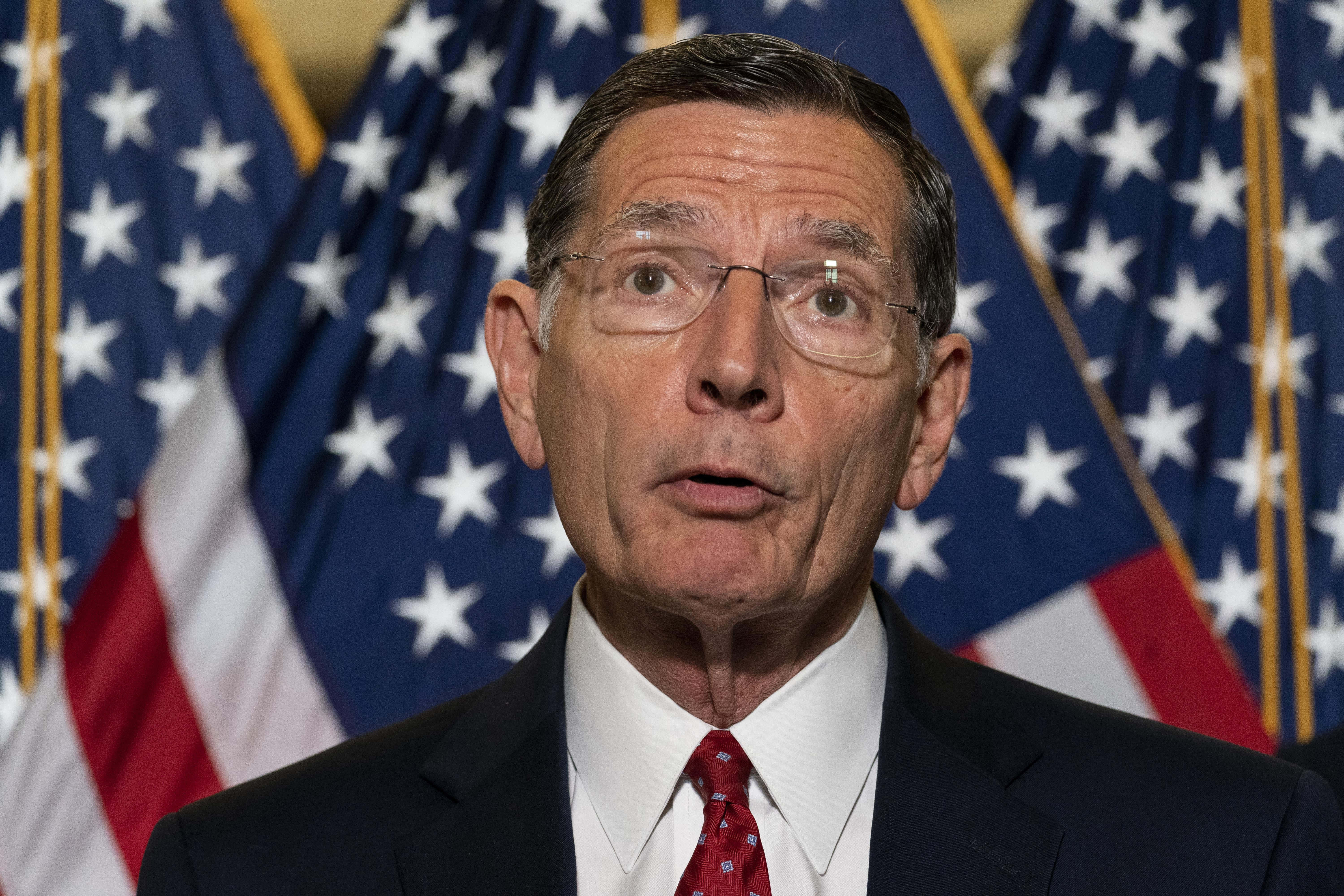 John Barrasso, American flags, suit, 5K Desktop Wallpaper