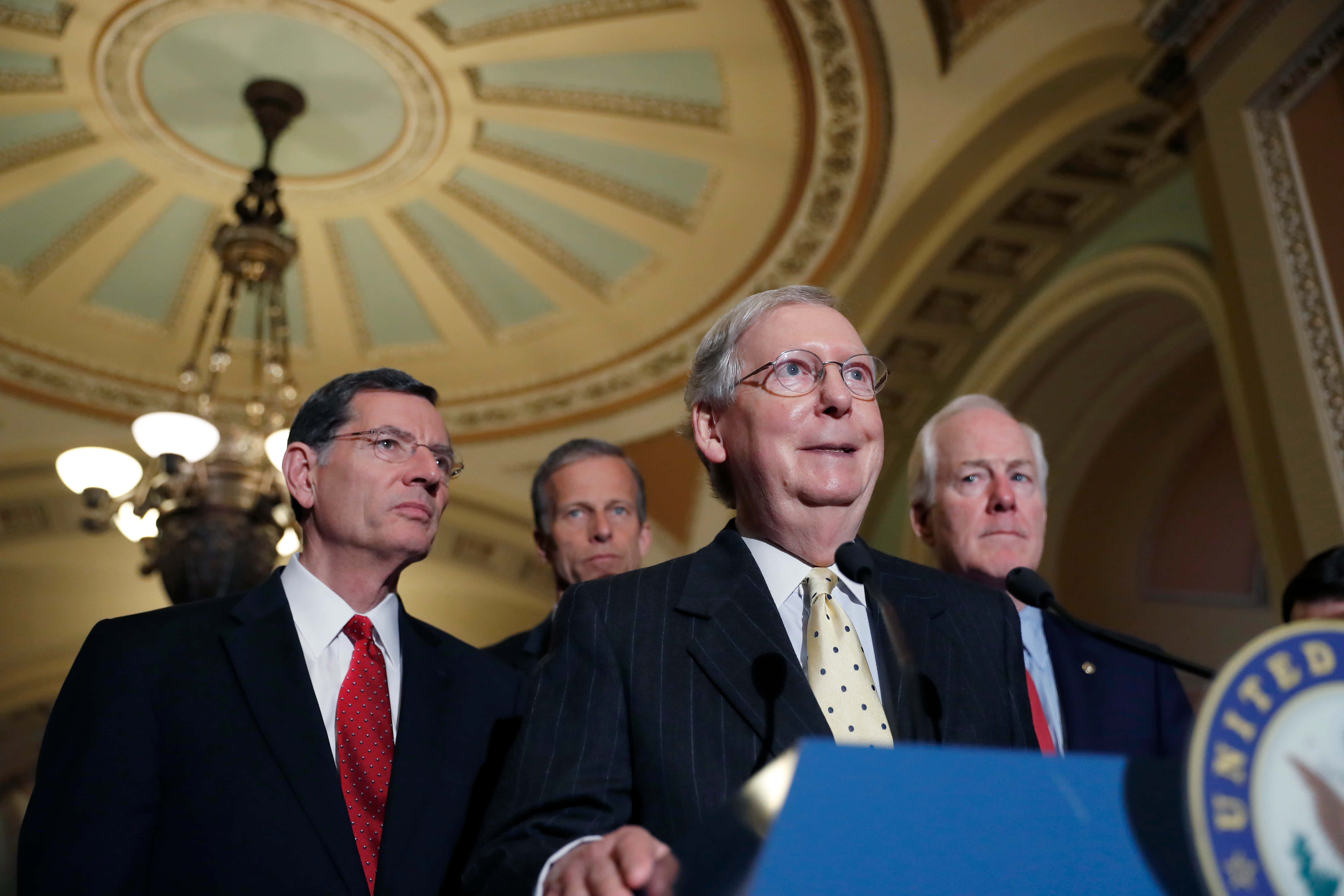 John Barrasso, pinstripe suit, glasses, 5K Desktop Wallpaper