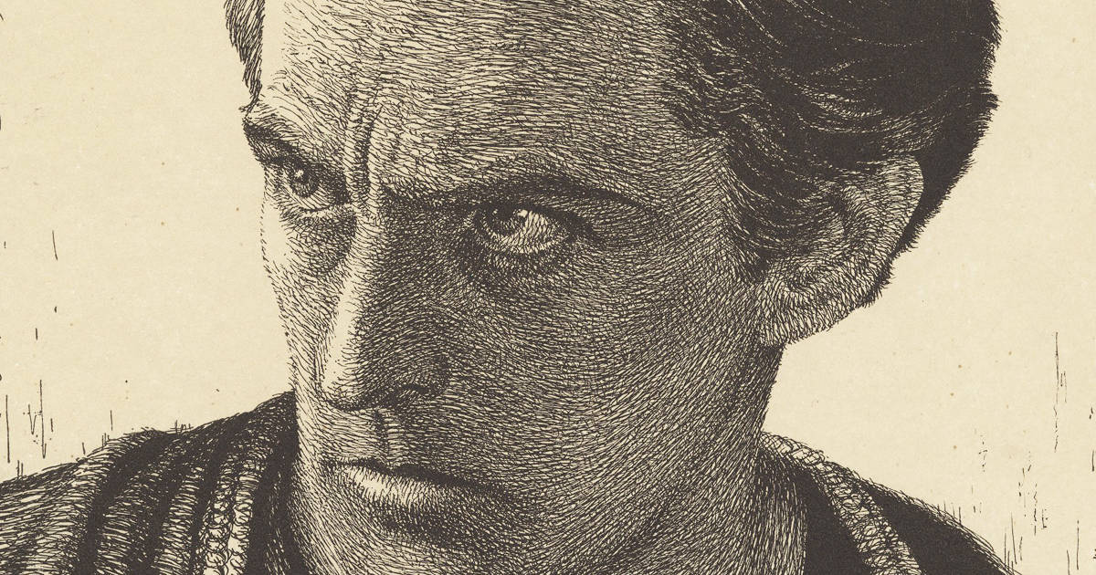 John Barrymore Hamlet, etching portrait, intense eyes, SD Desktop Wallpaper