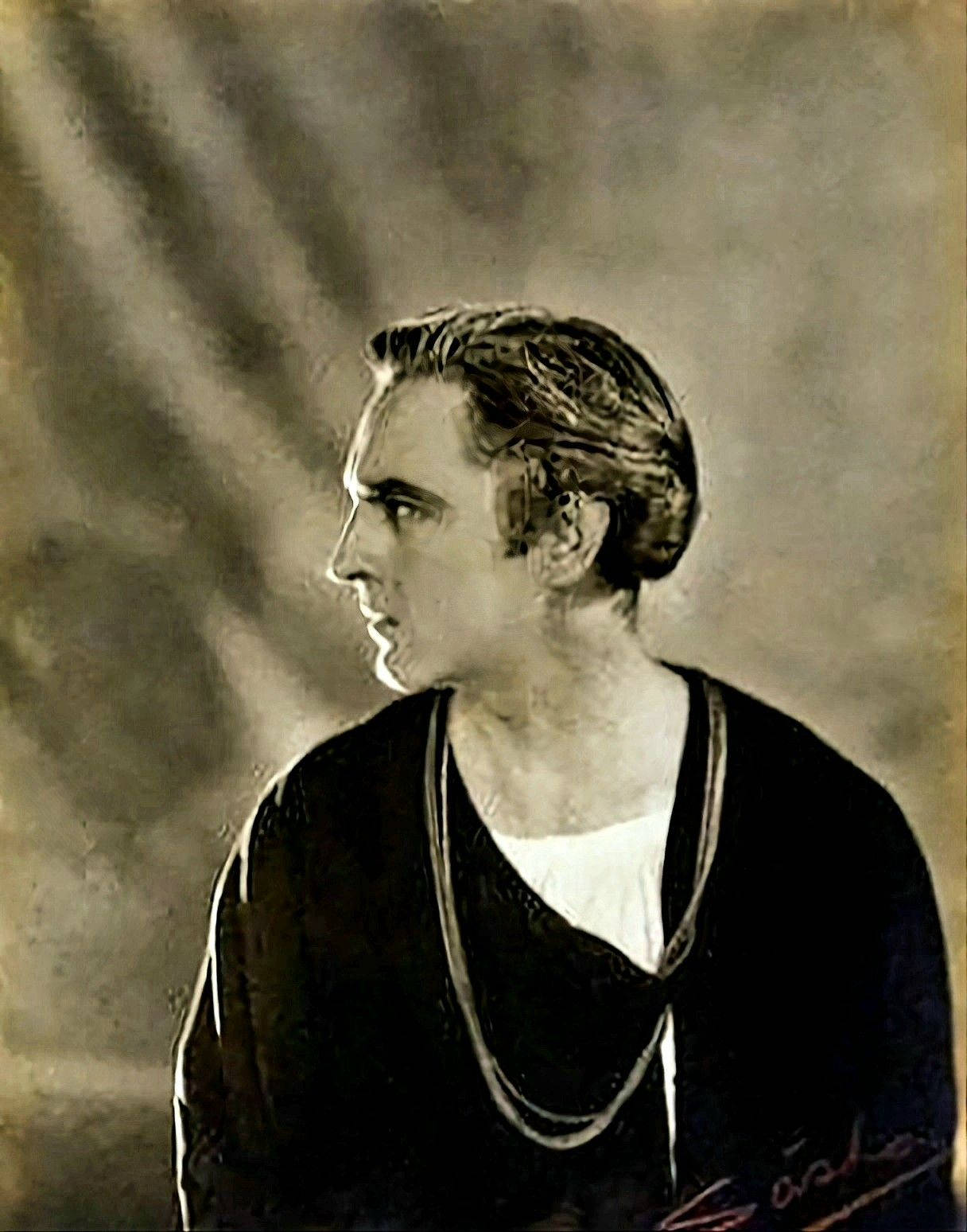 John Barrymore, Hamlet, sepia-toned, HD Phone Wallpaper
