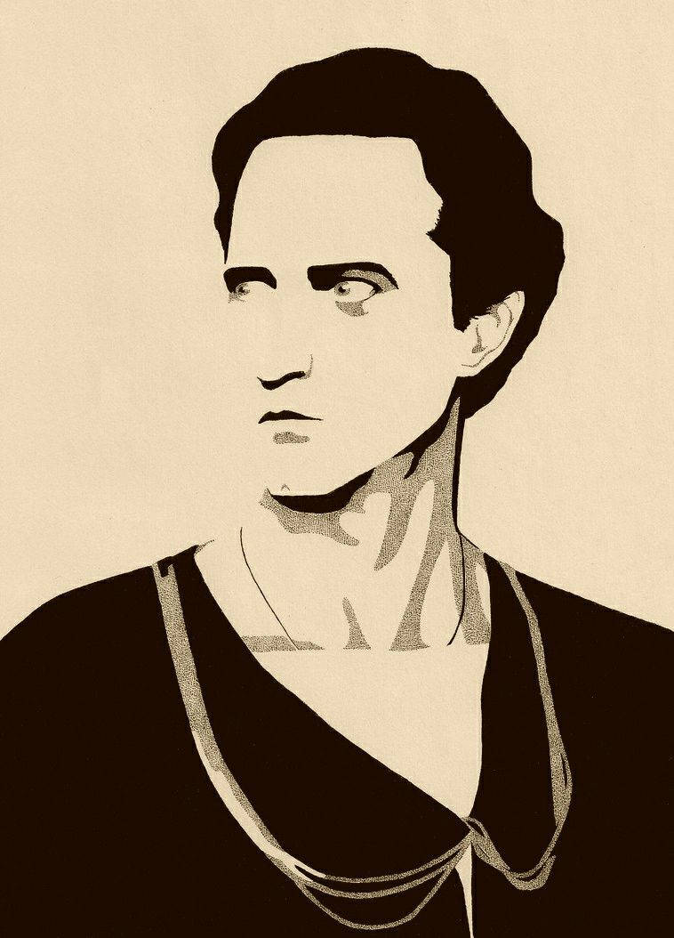 John Barrymore Hamlet, sepia-toned, dark hair, SD Phone Wallpaper
