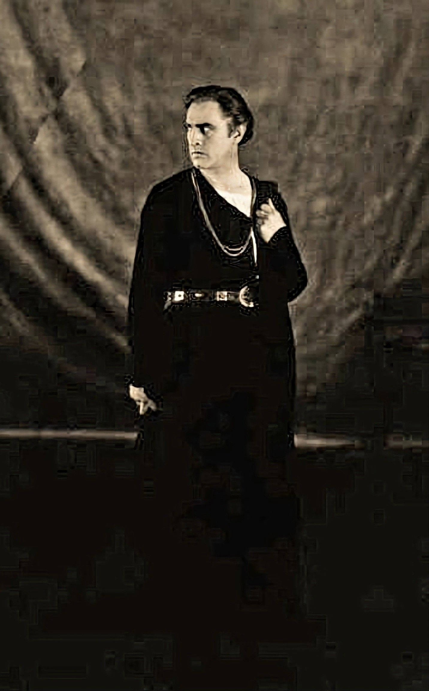 John Barrymore, Hamlet, dark robes, Full HD Phone Wallpaper