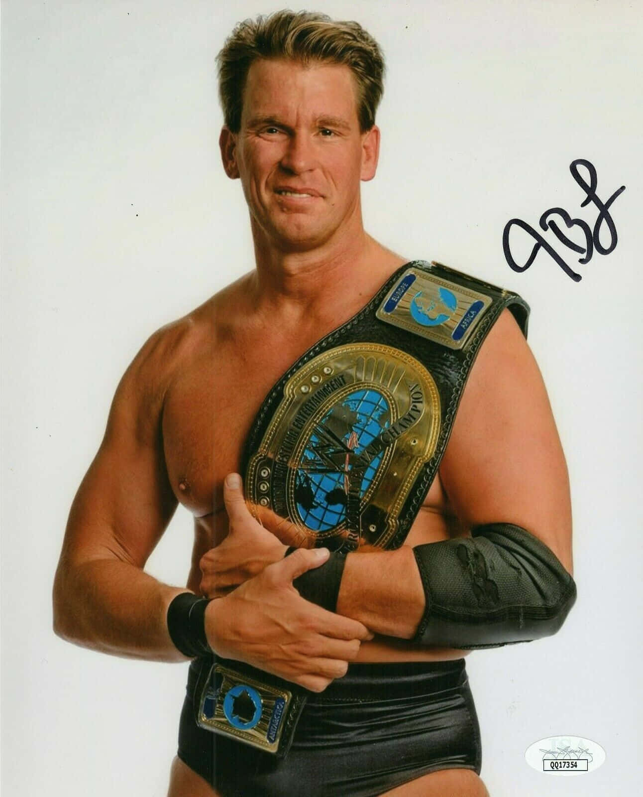 John Bradshaw Layfield, blue and gold championship belt, muscular wrestler, HD Phone Wallpaper