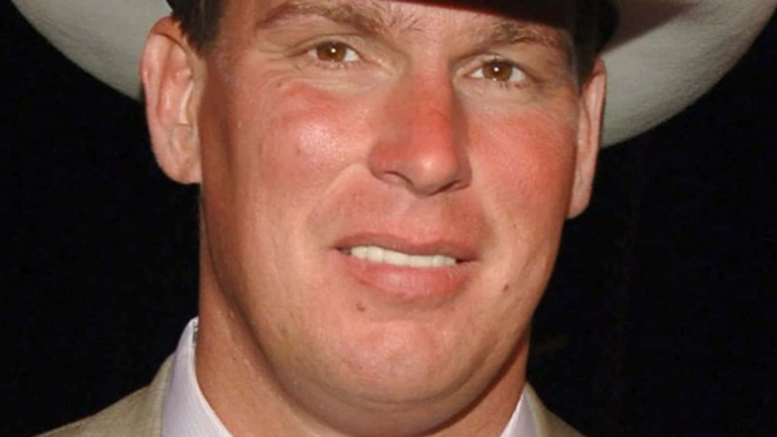 John Bradshaw Layfield, white cowboy hat, dark background, HD Desktop Wallpaper