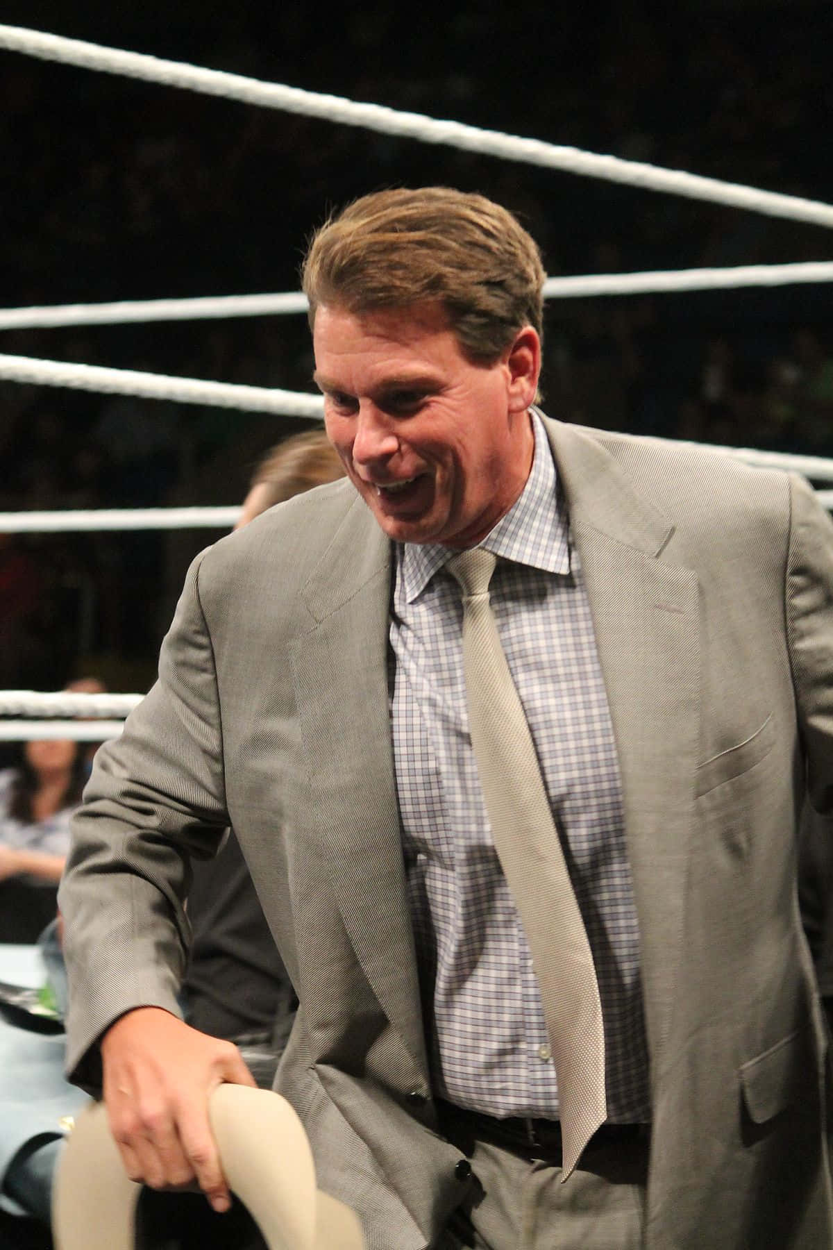 John Bradshaw Layfield, wrestling ring, gray suit, HD Phone Wallpaper