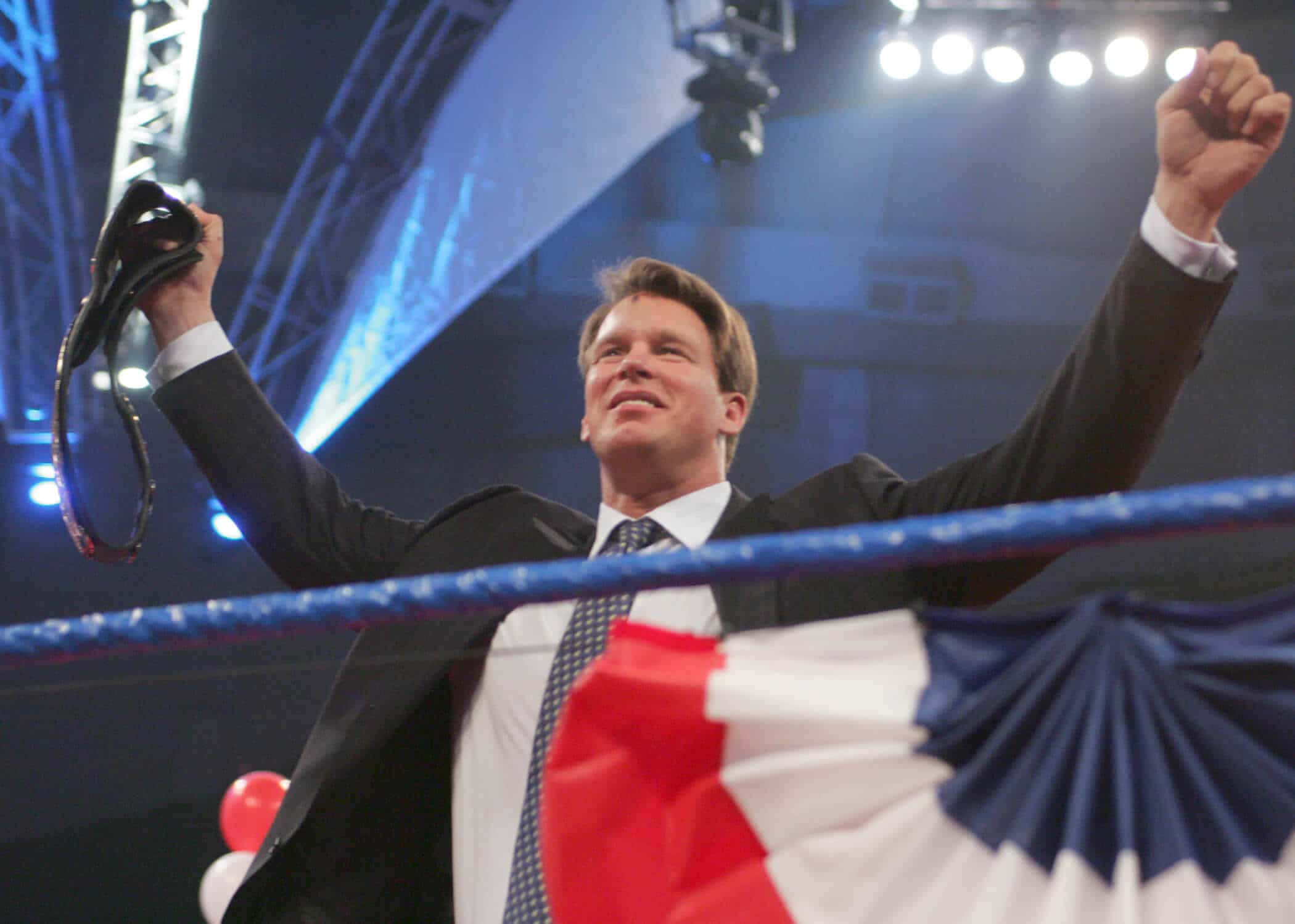 John Bradshaw Layfield, suit, wrestling ring, Full HD Desktop Wallpaper
