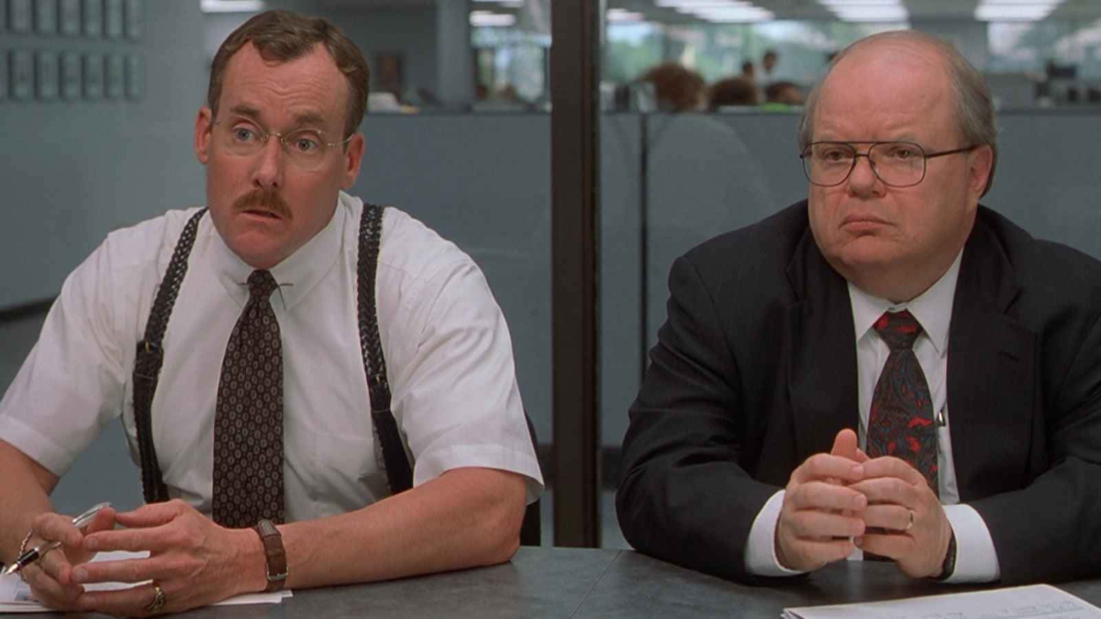 John C. McGinley, black suit, office attire, HD Desktop Wallpaper