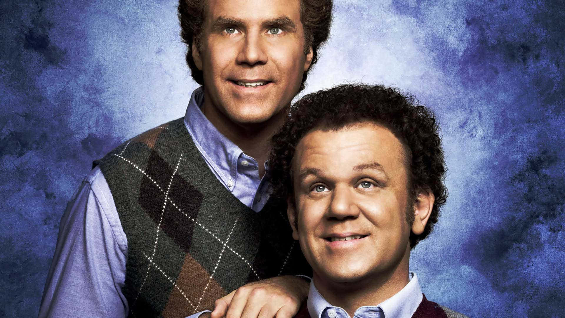 John C. Reilly, argyle vests, textured blue background, Full HD Desktop Wallpaper