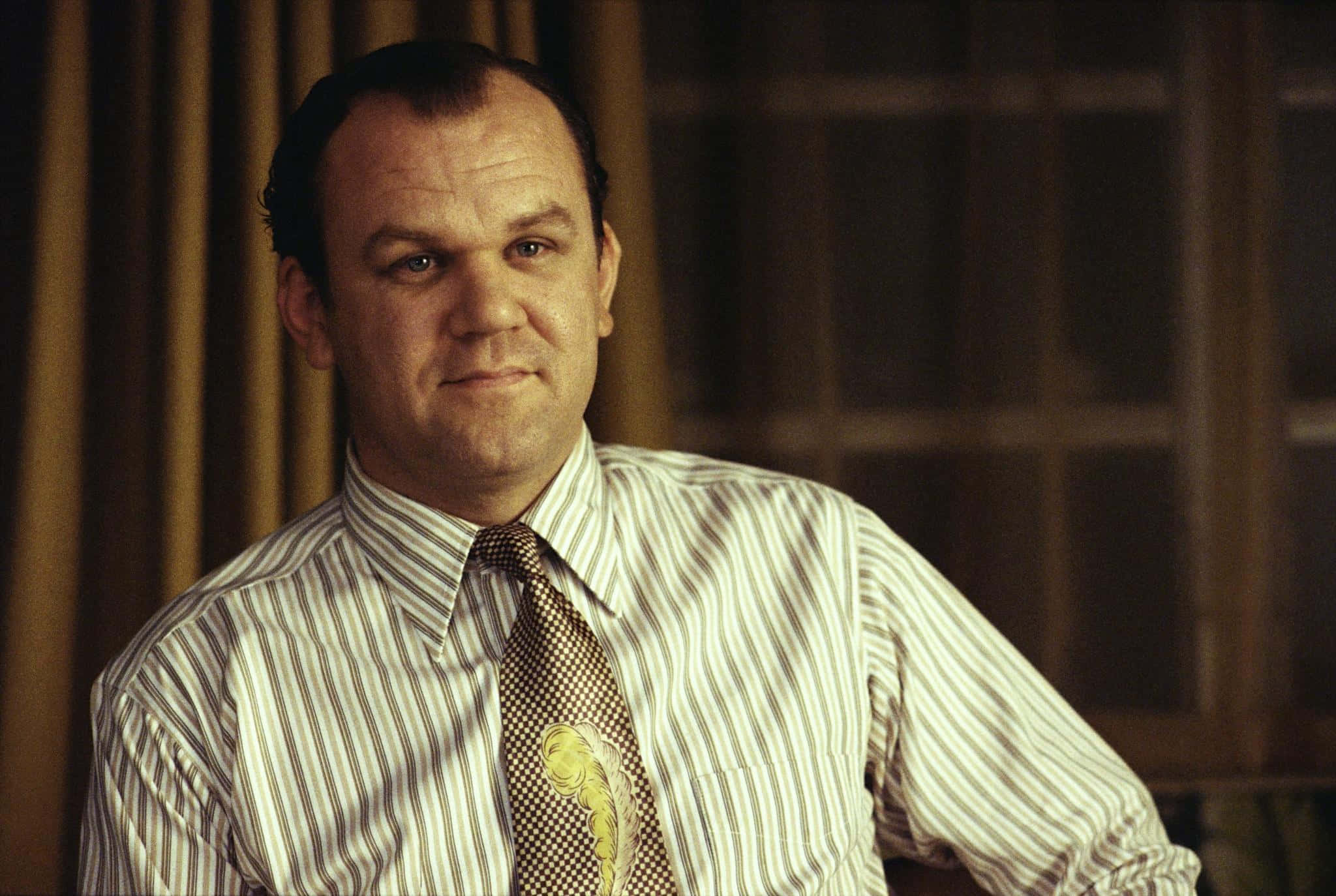 John C. Reilly, striped shirt, patterned tie, Full HD Desktop Wallpaper