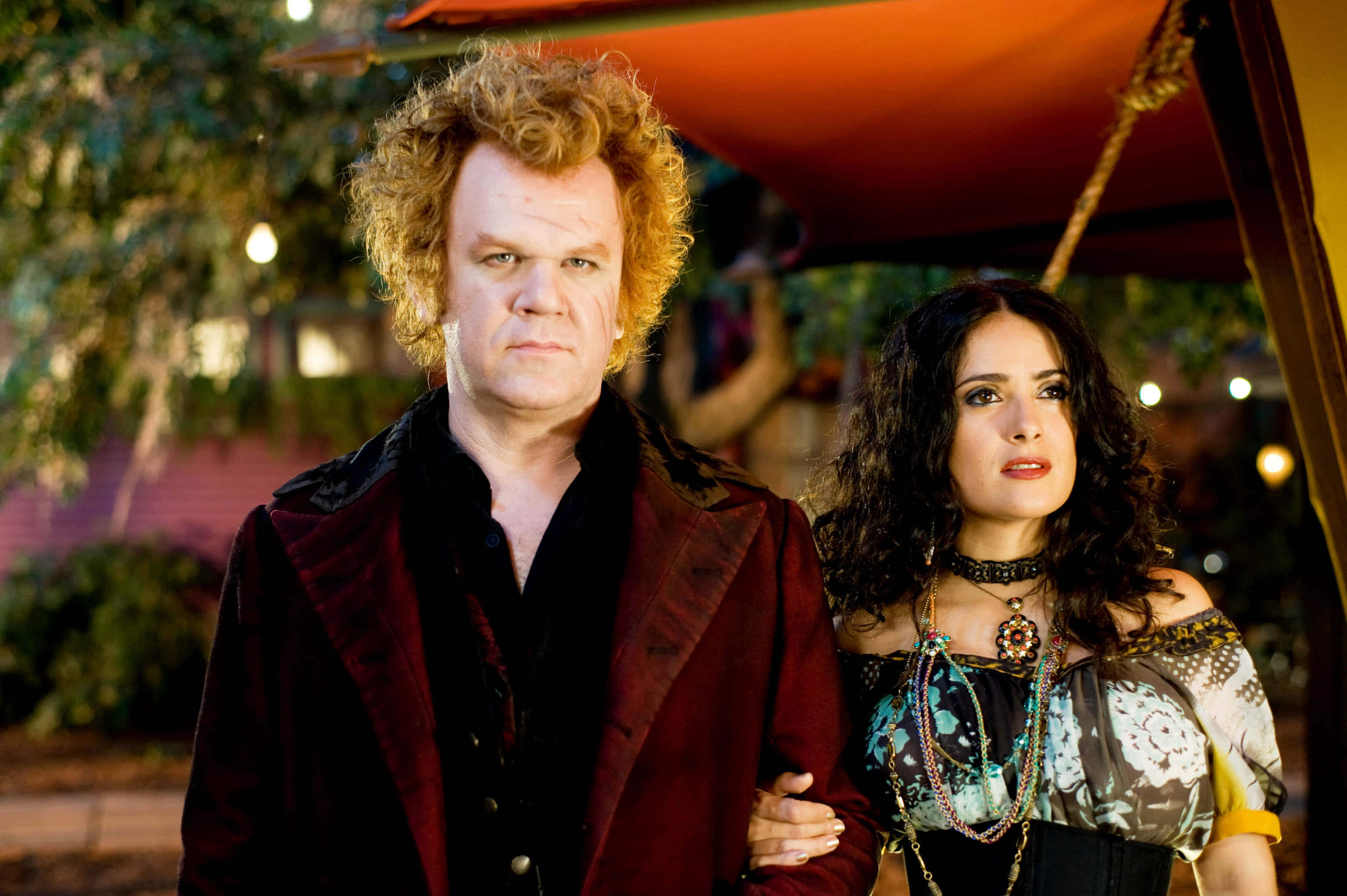 John C. Reilly, red velvet coat, patterned top, 2K Desktop Wallpaper