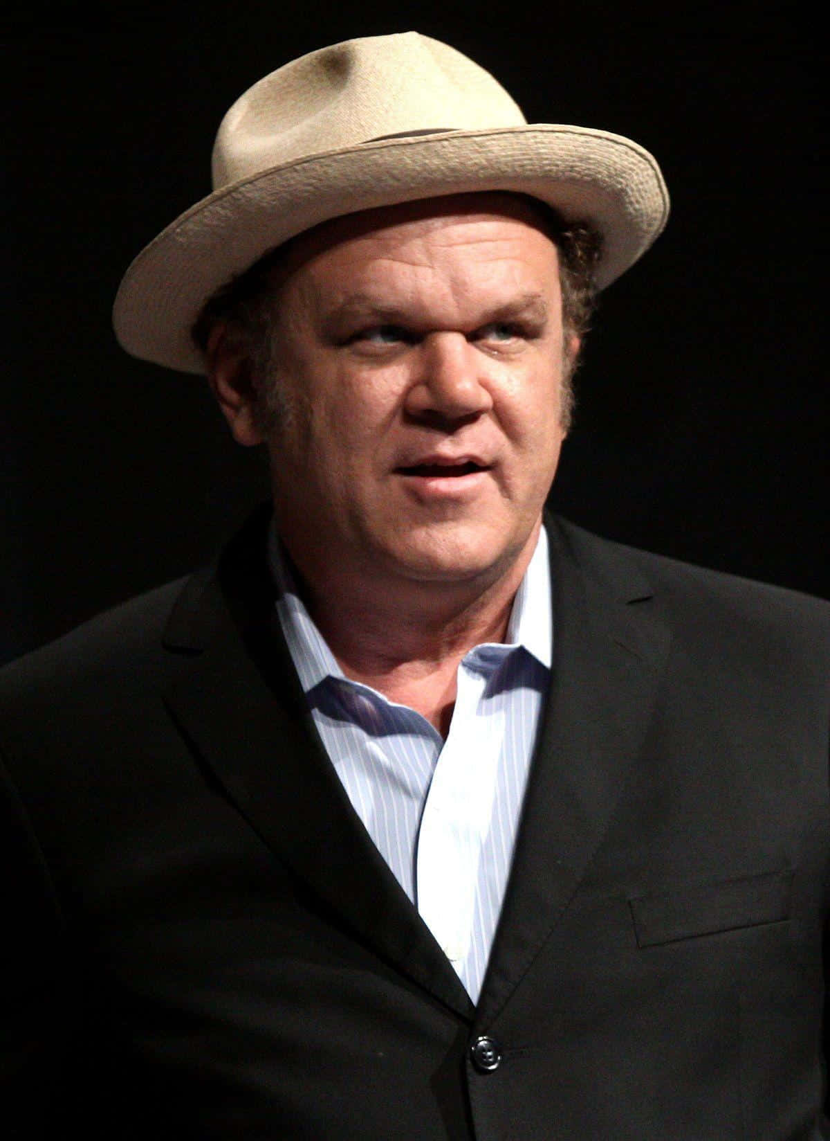 John C. Reilly, beige fedora, black suit, HD Phone Wallpaper