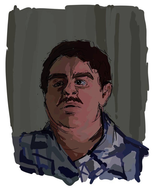 John Candy, caricature art, plaid shirt, SD Phone Wallpaper