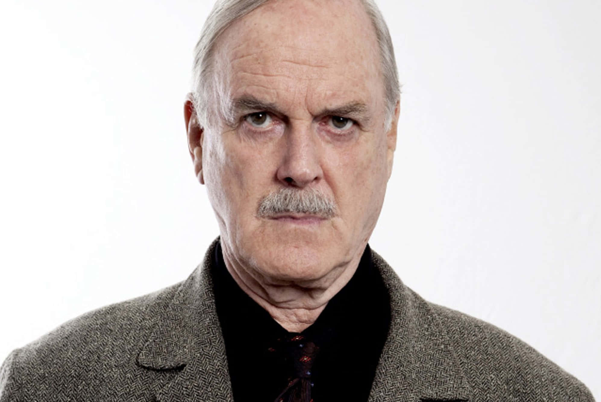 John Cleese, gray hair, mustache, Full HD Desktop Wallpaper