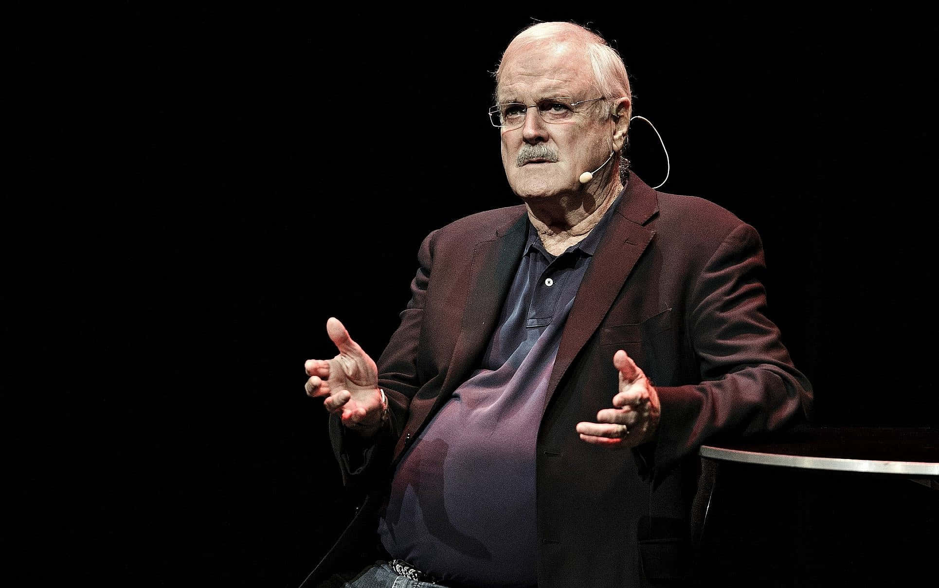 John Cleese, glasses, mustache, Full HD Desktop Wallpaper