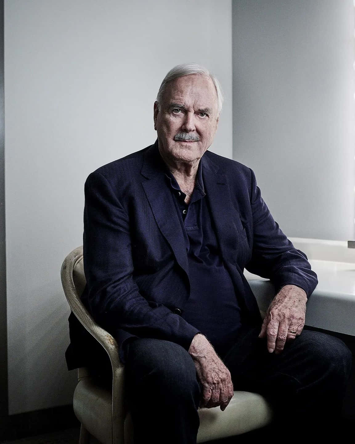 John Cleese, white hair, mustache, HD Phone Wallpaper