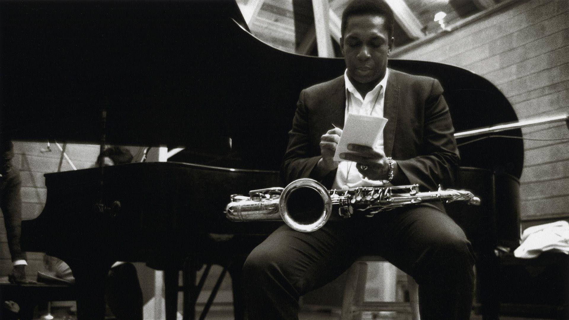 John Coltrane, 1966, saxophone, Full HD Desktop Wallpaper