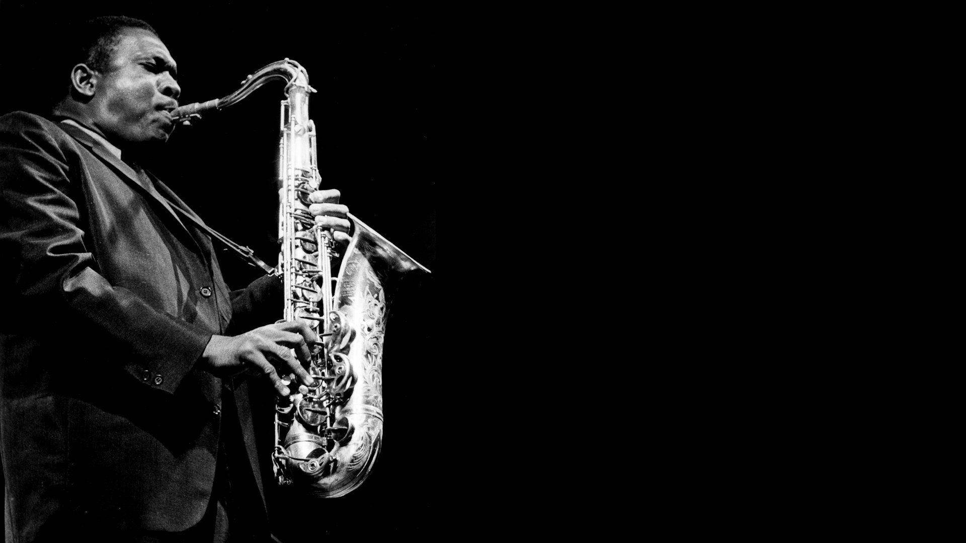 John Coltrane, saxophone, suit, Full HD Desktop Wallpaper