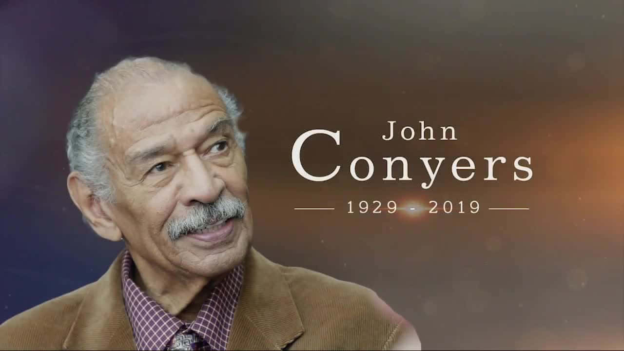 John Conyers, portrait, gradient background, HD Desktop Wallpaper