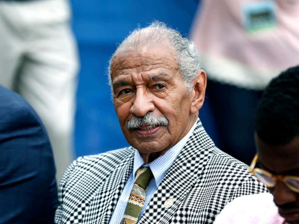 John Conyers, white mustache, black and white checkered suit, SD Desktop Wallpaper